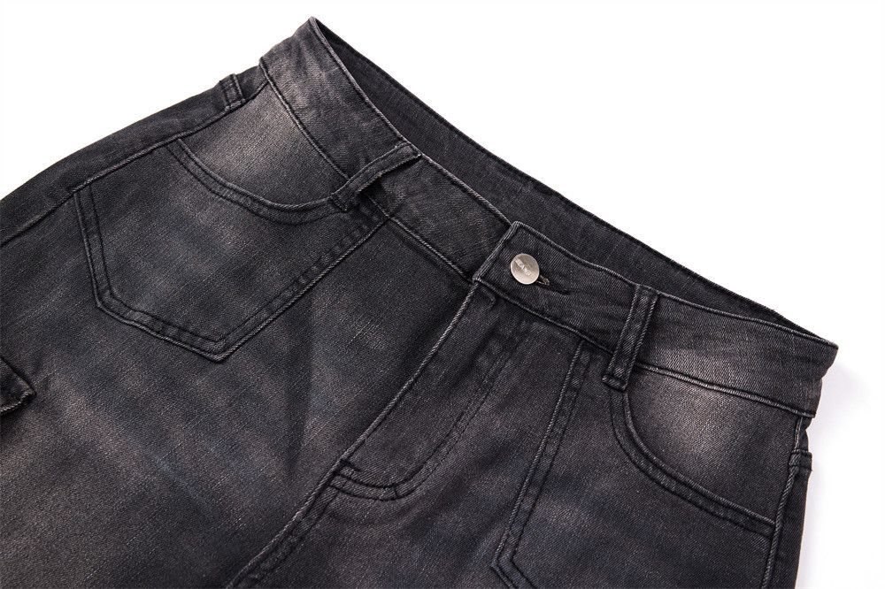 Vintage Men's punk distressed lace-up flared cargo jeans Size US 32 / EU 48 - 3 Thumbnail