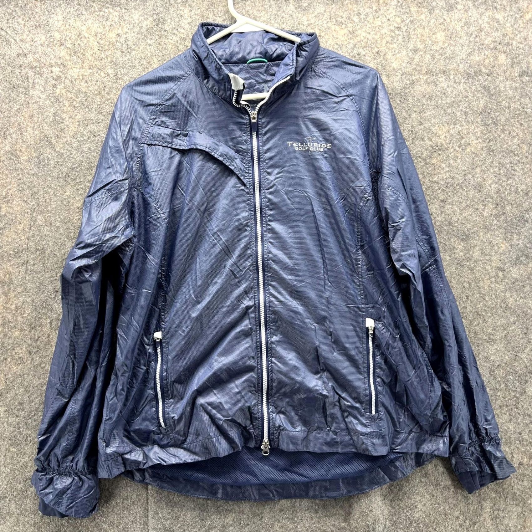 Vintage Zero Restriction Jacket Women XL Windbreaker Blue Telluride Golf Club Size XL / US 12-14 / IT 48-50 - 2 Thumbnail