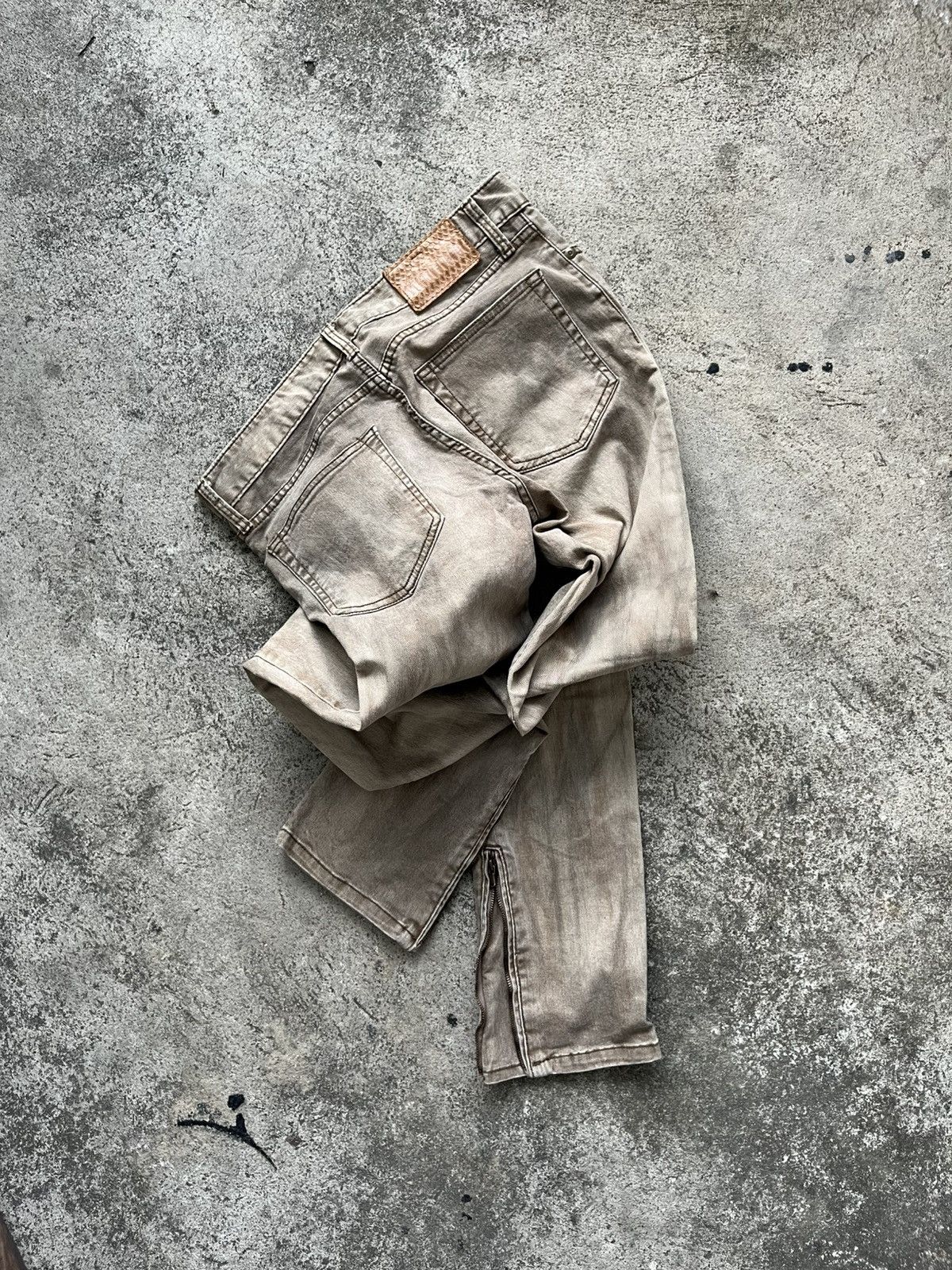 Archive Japan G.O.A. Distressed Acid washed Skinny Jeans