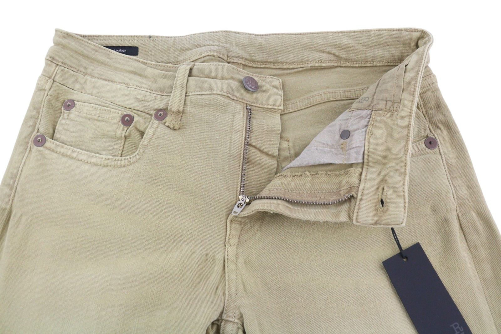 R13 BOY STRAIGHT 28 Khaki Stretch Washed Ankled Light 86308 Size 28" / US 6 / IT 42 - 5 Thumbnail