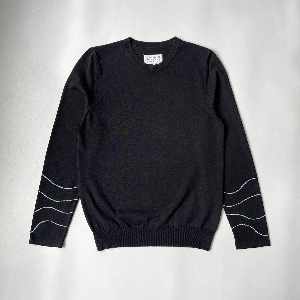 Maison Margiela S/S 16 Swirl Sleeve Black Sweater Size US M / EU 48-50 / 2 - 1 Thumbnail