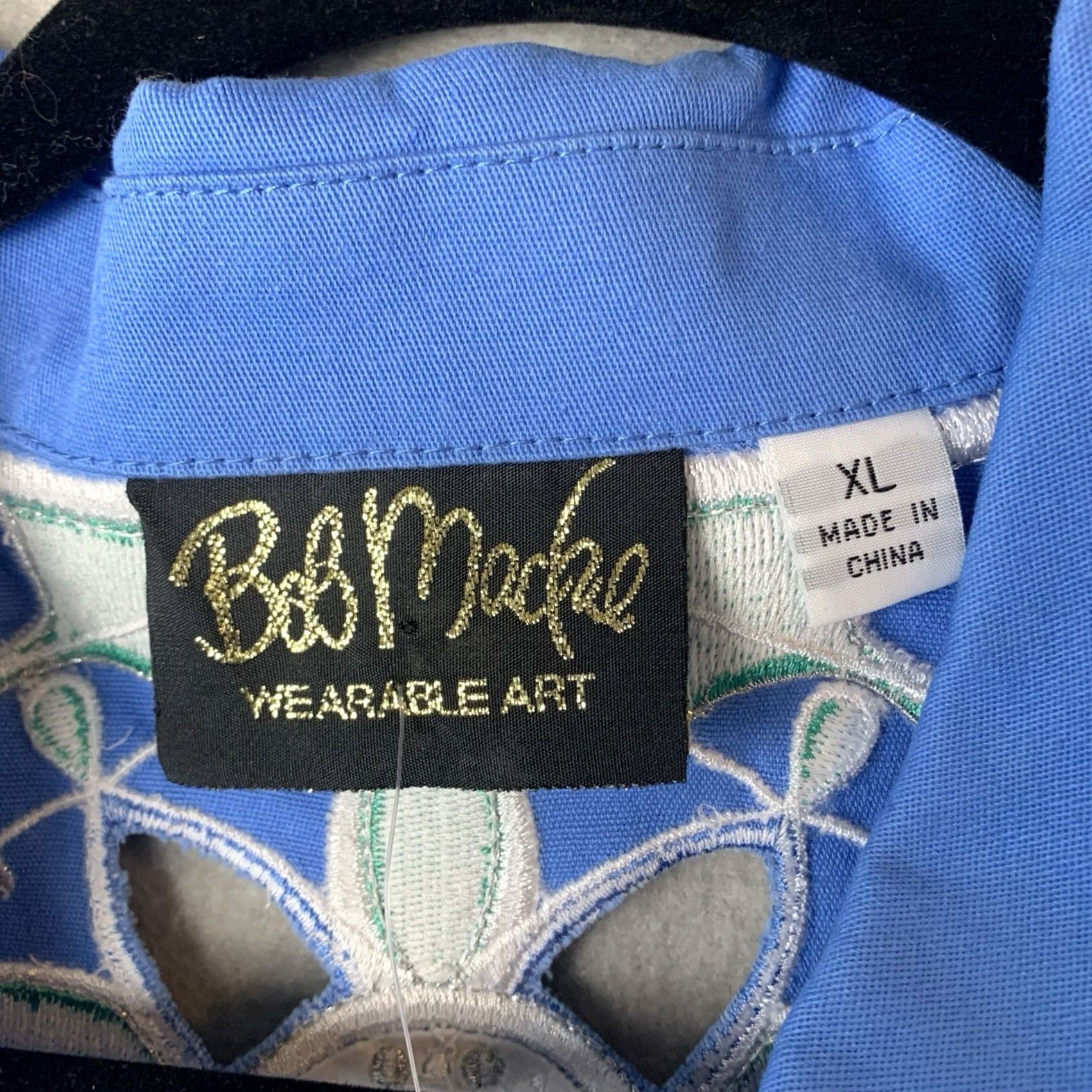 Bob Mackie Bob Mackie Wearable Art Jacket Woman XL Blue Embroidered Geometric Full Zip NWT Vintage? No Size XL / US 12-14 / IT 48-50 - 3 Thumbnail