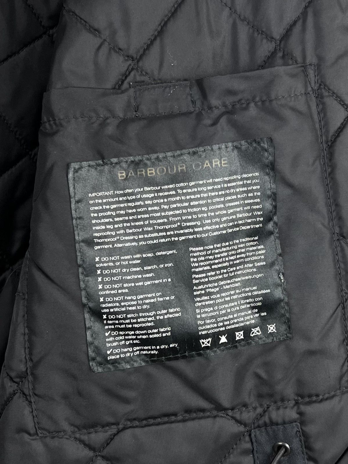 Barbour BARBOUR INTERNATIONAL Wax Jacket STRUTS Hand Logo Black Mens Size US XL / EU 56 / 4 - 14 Thumbnail