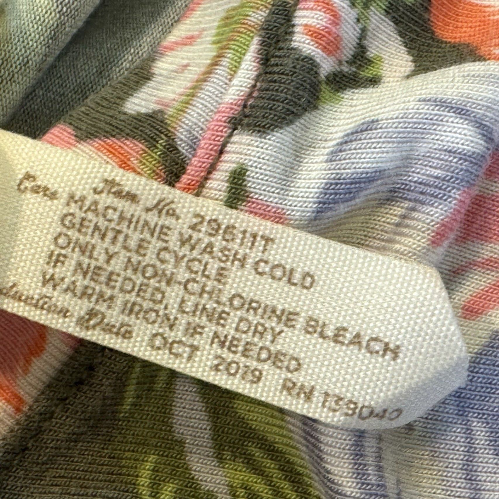 Vintage Matilda Jane Womens Top Small Flouncy Poet Short Ruffle Sleeve Lets Go Together Green Floral Print Round Neck Stretch Size S / US 4 / IT 40 - 8 Thumbnail