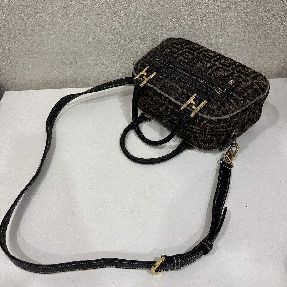 Fendi ‼️LASTDROP‼️ FENDI ZUCCA FF BOSTON MINI TWO WAY HANDBAG Size ONE SIZE - 4 Thumbnail