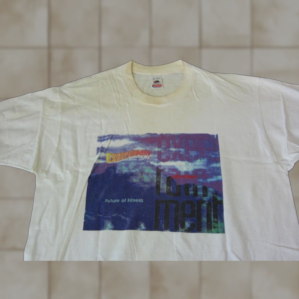 Fruit Of The Loom VINTAGE Fruit of the Loom Shirt Mens XL White Life Fitness USA Made Shirt XL White Size US XL / EU 56 / 4 - 1 Thumbnail