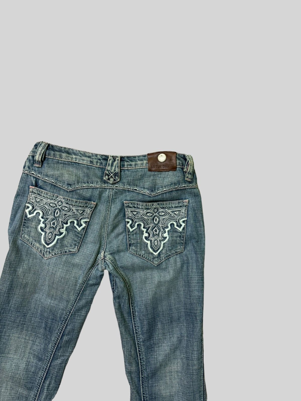 If Six Was Nine × Japanese Brand × Le Grande Bleu (L.G.B.) Flared Antik denim Low Waist embroidery Bootcut Denim Size US 30 / EU 46 - 10 Thumbnail