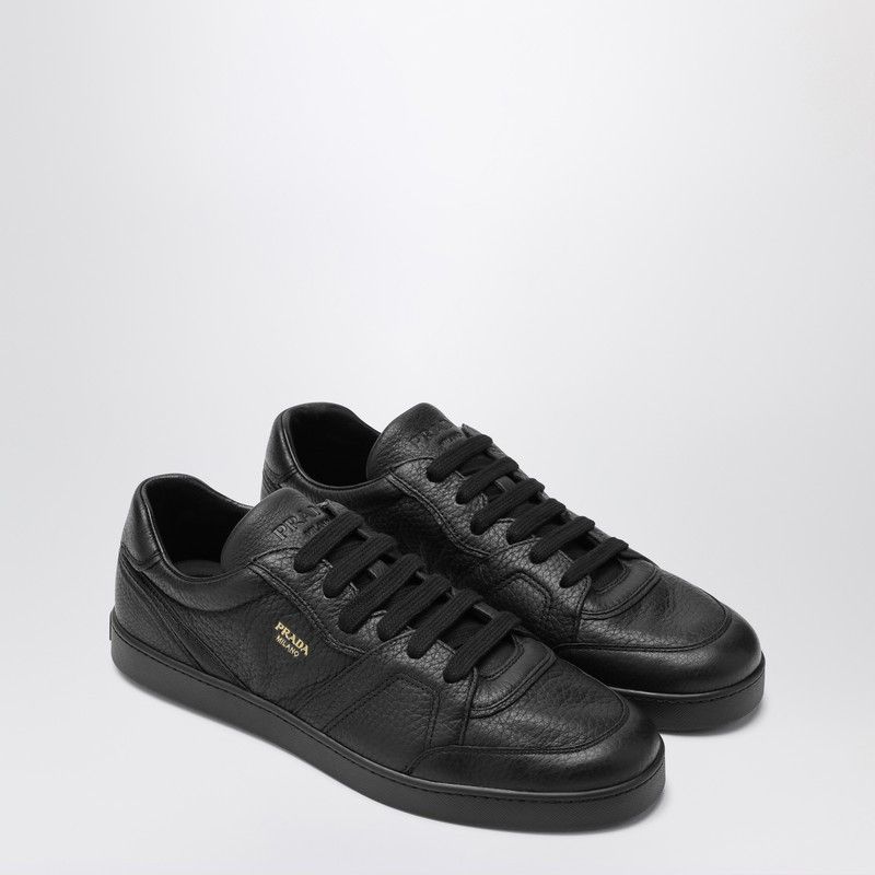 Prada Prada Black Sneakers In Hammered Leather Size US 10.5 / EU 43-44 - 1 Thumbnail