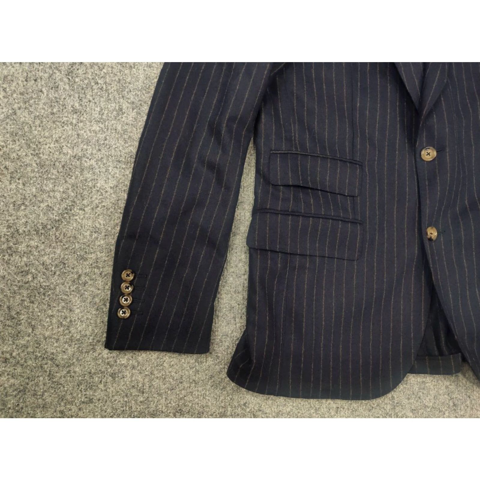 Eleventy Eleventy Milano Design premium classic two-piece suit Wool Cotton? Striped blue 2 Piece Men M Jacket Pants Blazer Mens 2 Piece Suit Vintage No N/A Size 40R - 5 Thumbnail