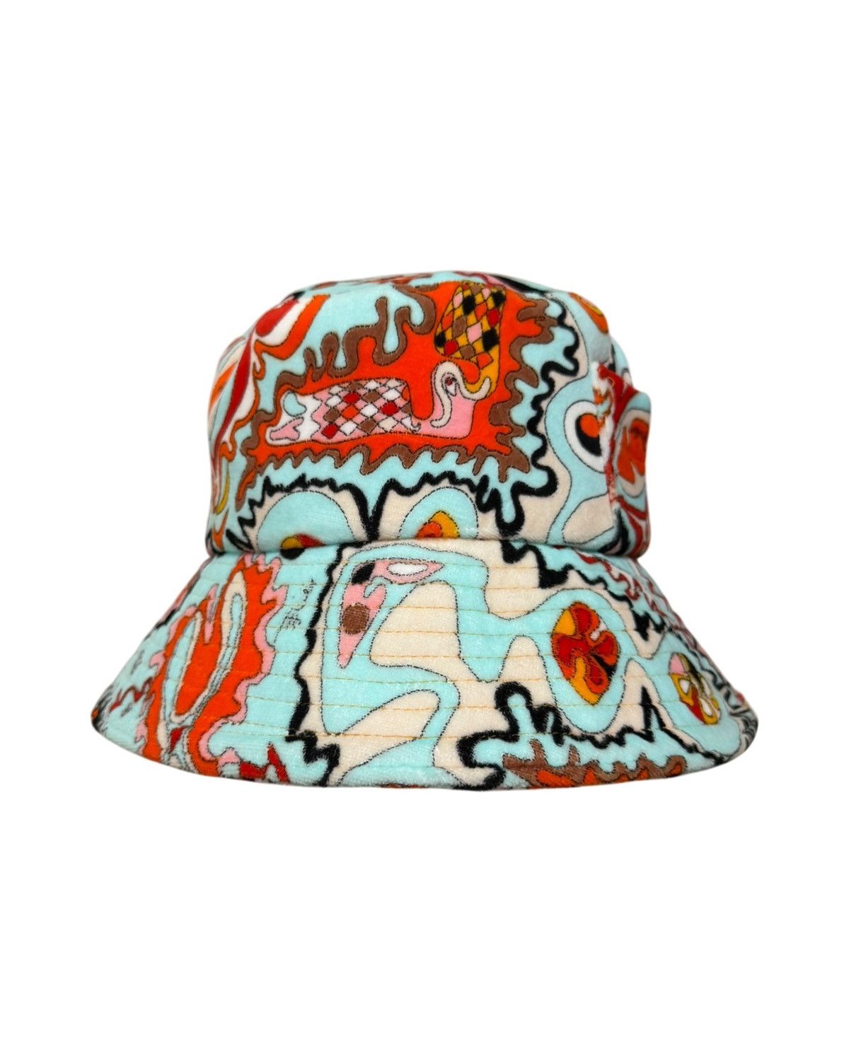 Emilio Pucci EMILIO PUCCI S/S 2005 Psychedelic Terry Cloth Bucket Hat Size ONE SIZE - 1 Thumbnail
