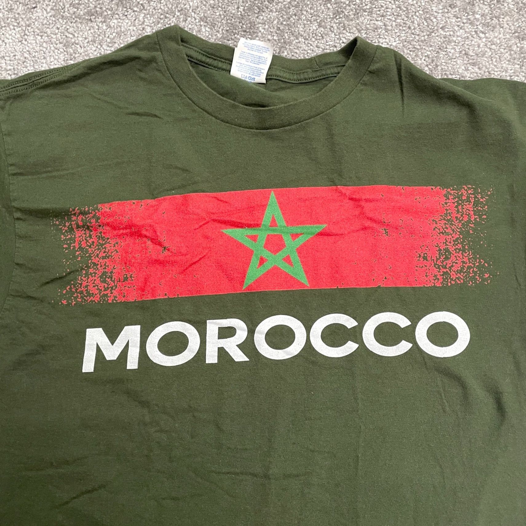 Port & Company VINTAGE Port & Company Ring Spun Graphic T-Shirt Unisex Adult Medium Green Morocco Tee Size M / US 6-8 / IT 42-44 - 3 Thumbnail
