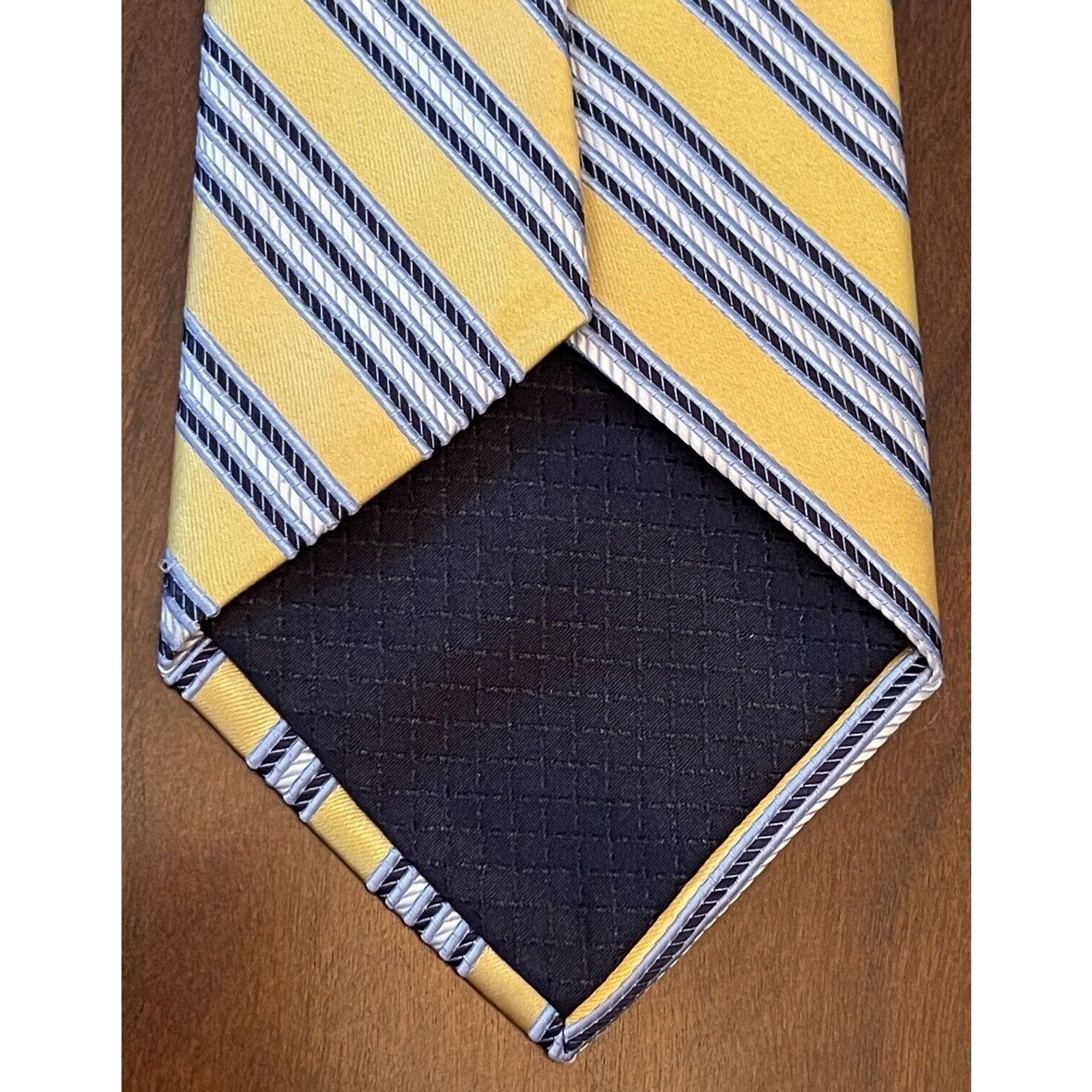 Fumagalli Fumagalli Gold Blue 100% Silk Men’s Neck Tie Made In China Size ONE SIZE - 2 Thumbnail