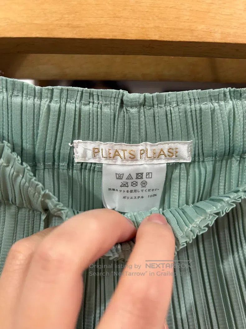 Issey Miyake Fresh Green Pleated Pants