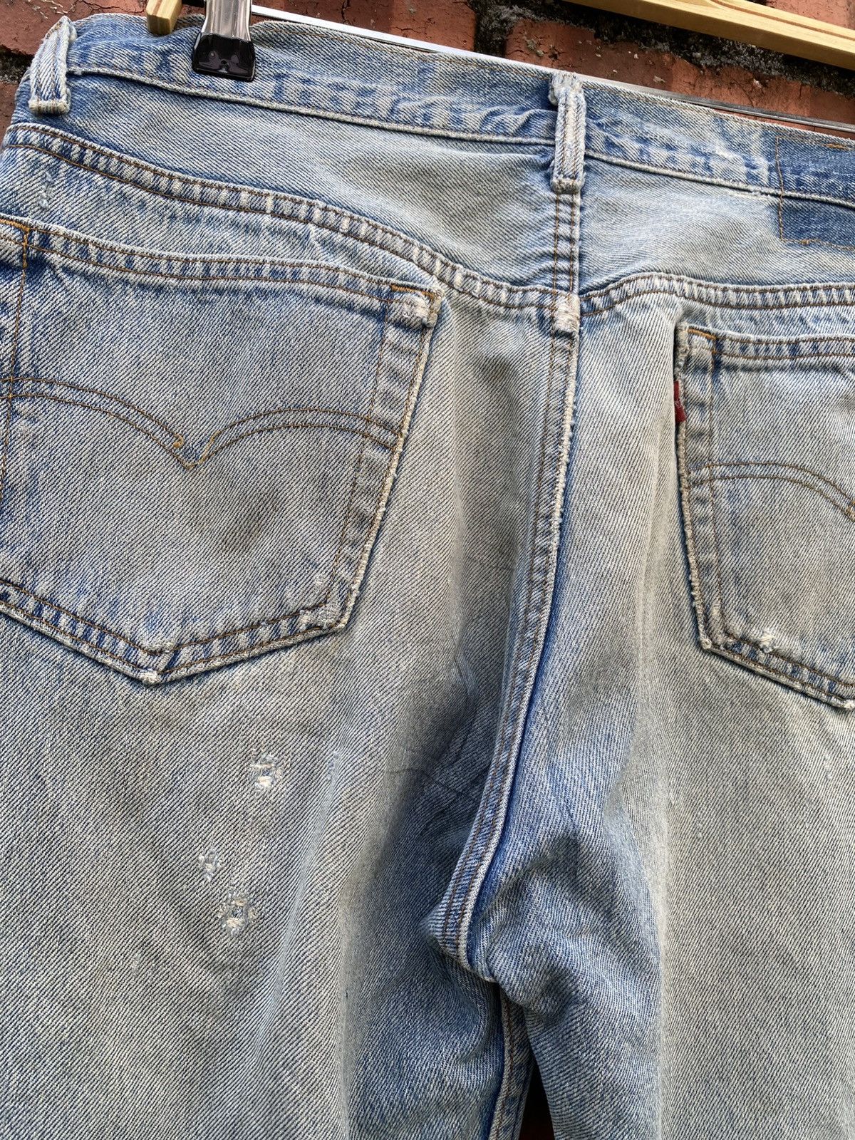 Levi's Vintage Clothing W35x27.5 Vintage levi's 501 distressed made in USA Size US 35 - 3 Thumbnail