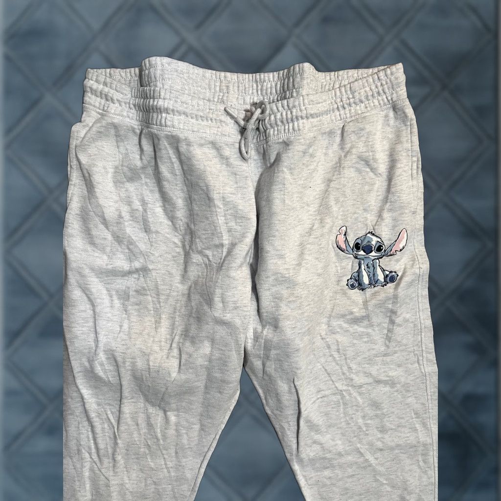 Disney Disney Lilo & Stitch Jogger Women 2XL Gray Unique Graphic Print Sweatpants Tapered Waist Size 40" / US 18 - 1 Thumbnail