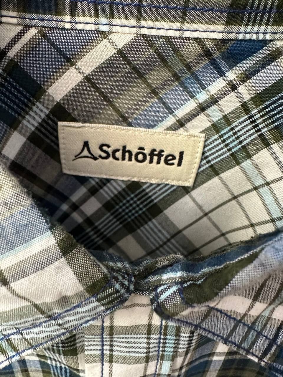 Other Schoffel Button Up Shirt Check Long Sleeve Point Collar Size US L / EU 52-54 / 3 - 15 Thumbnail