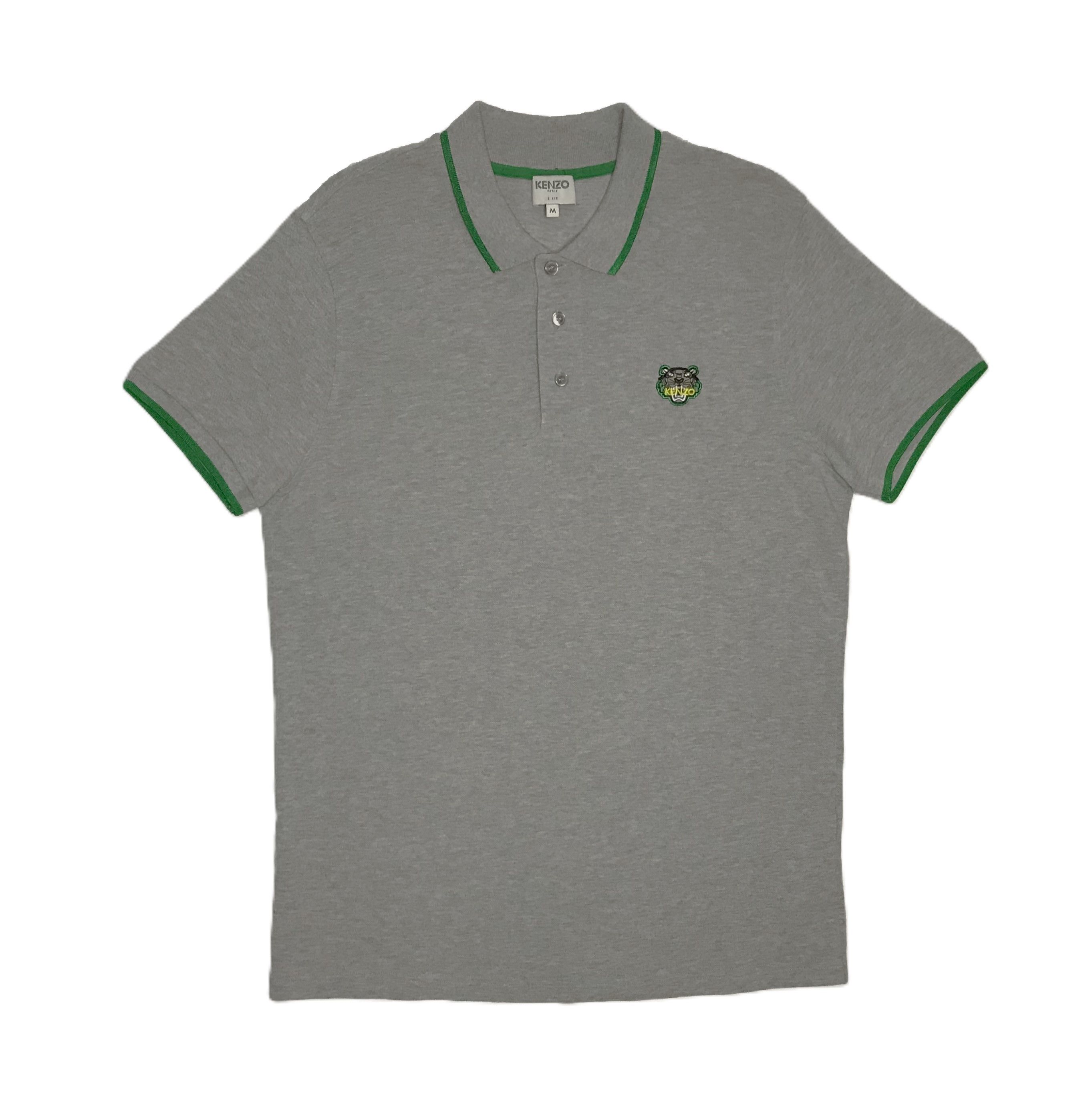 Kenzo Kenzo Mens Crest Polo T-Shirt Tiger Logo Sz M Gray Size US M / EU 48-50 / 2 - 1 Thumbnail