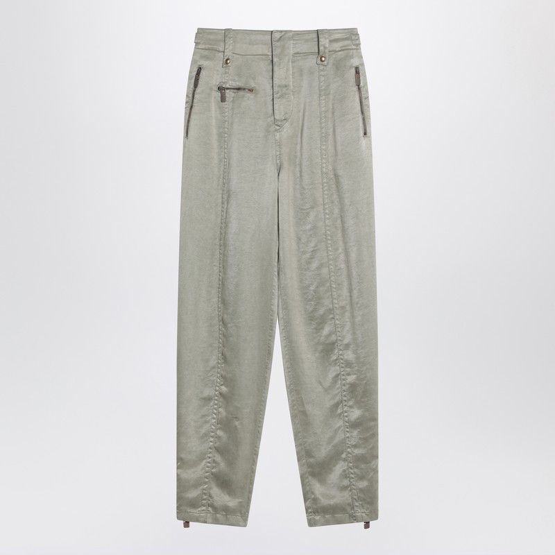 パンツ BURBERRY TROUSERS WITH B SHIELD EMBLEM IN LYOCELL Burberry Burberry Trousers With B Shield Emblem In Lyocell