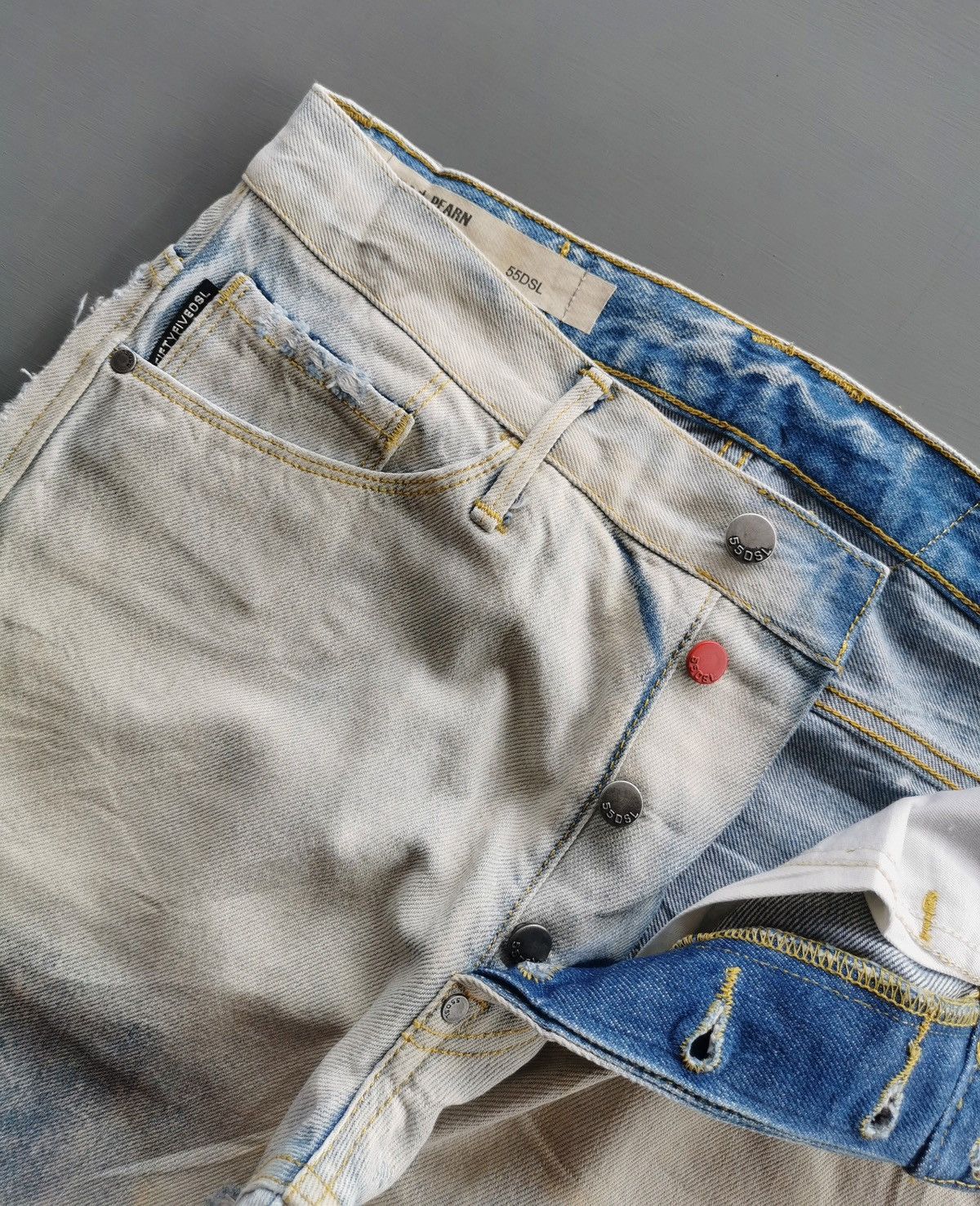 Diesel Black Gold Mud 55DSL Diesel Mod Pearn Distressed Jeans Size US 29 - 5 Thumbnail