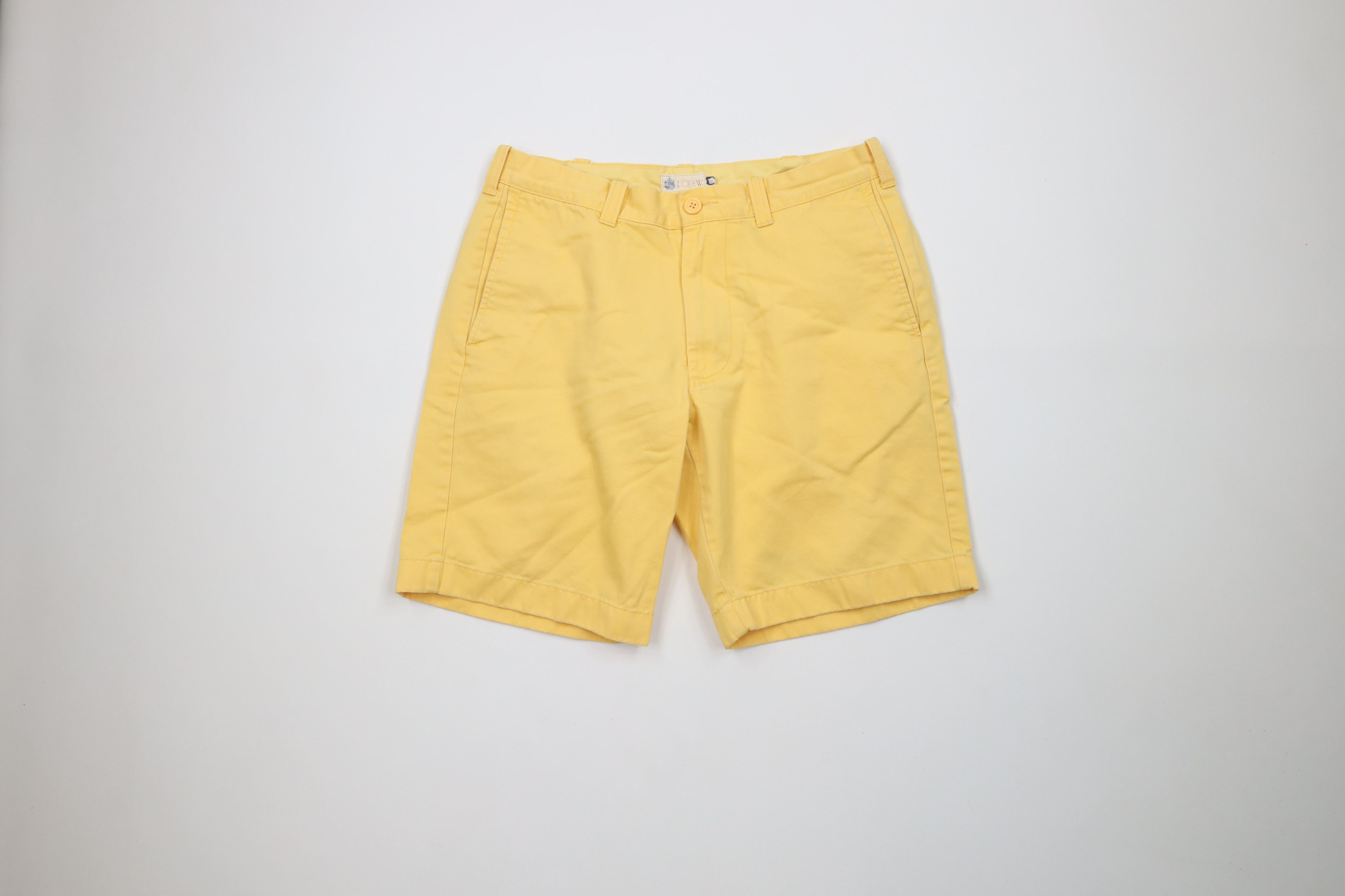 J.Crew Vintage 90s Y2K J Crew Above Knee Chino Shorts Yellow Cotton Size US 32 / EU 48 - 1 Thumbnail