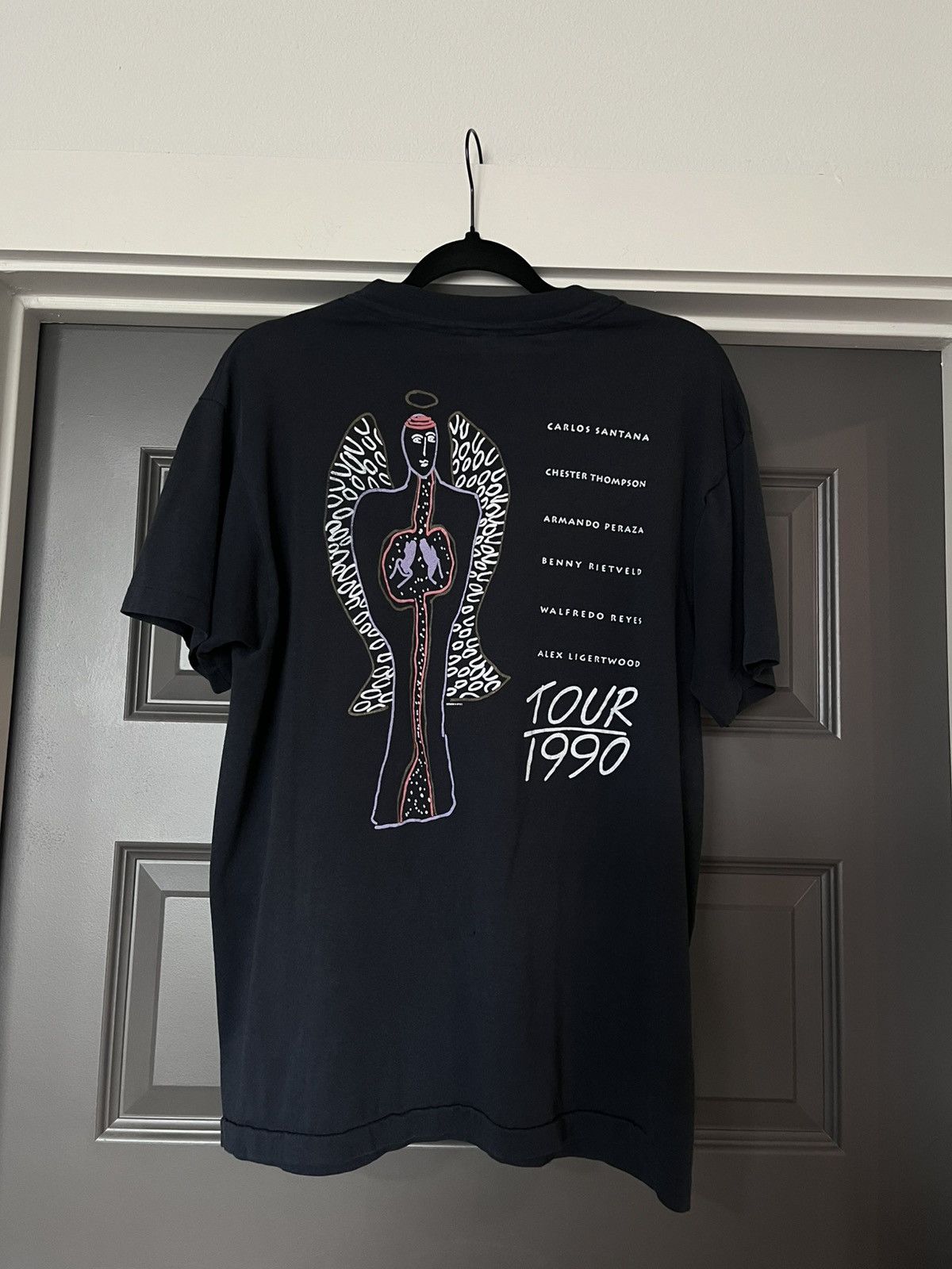 Anvil × Band Tees × Vintage Vintage 1990 Carlos Santana Tee Size US L / EU 52-54 / 3 - 2 Thumbnail