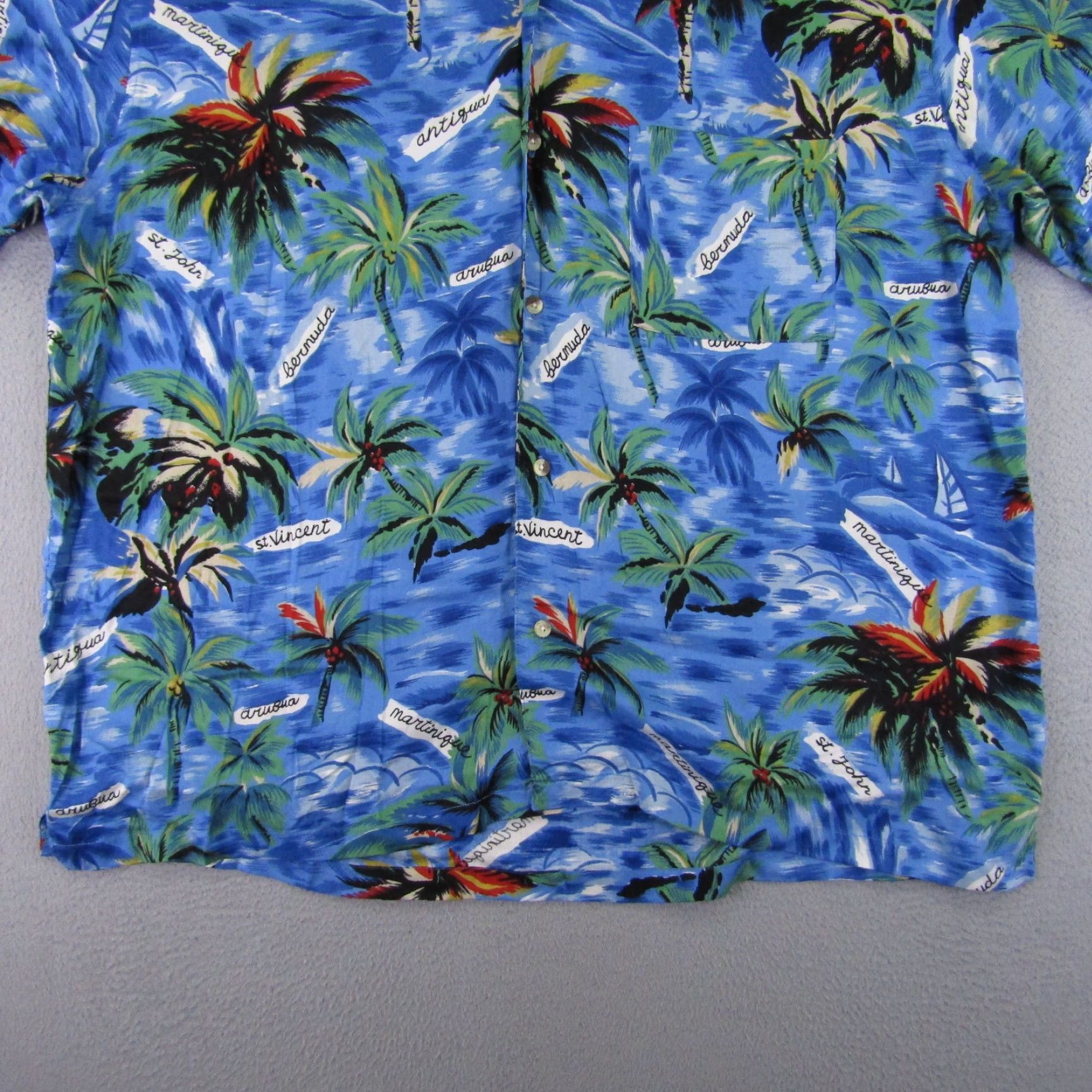 Vintage VINTAGE High Advantage Hawaiian Shirt Mens XL Short Sleeve Blue Beach 90s Casual Size US XL / EU 56 / 4 - 4 Thumbnail