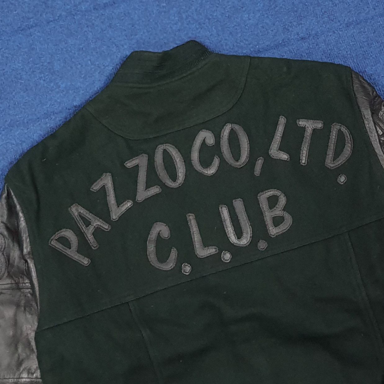 Japanese Brand Vintage 80s Pazzo Club Varsity Wool Leather Bomber C287N16 Size US L / EU 52-54 / 3 - 2 Thumbnail