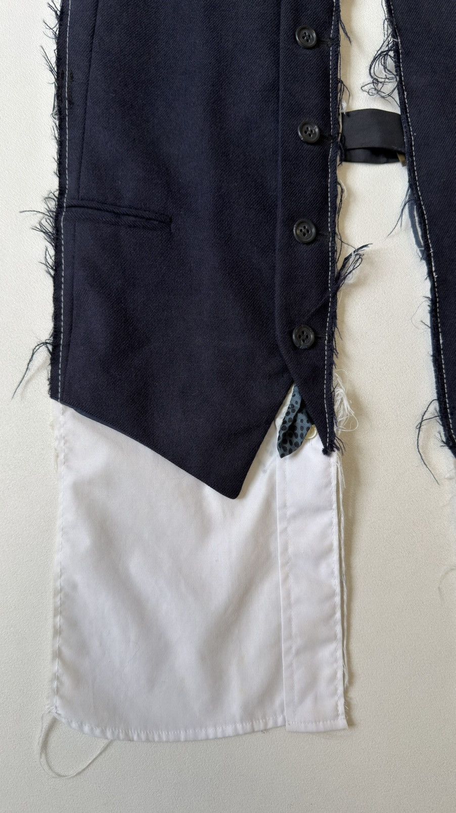 Maison Margiela ⓪ Artisanal Reworked Shirt+Tie+Vest Size US M / EU 48-50 / 2 - 13 Thumbnail