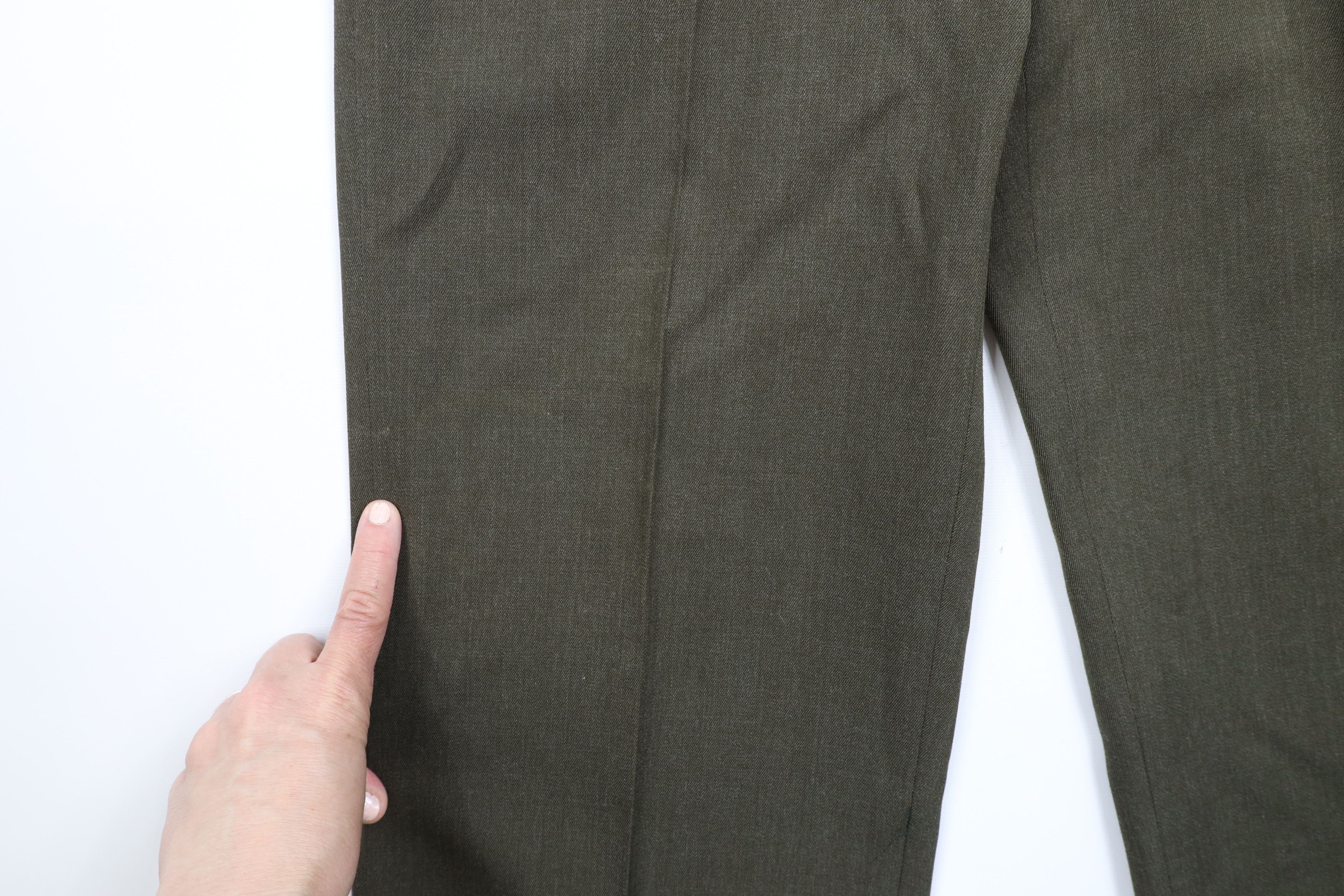 Vintage Vintage 90s Military Wool Blend Wide Leg Trousers Pants USA Size US 34 / EU 50 - 5 Thumbnail