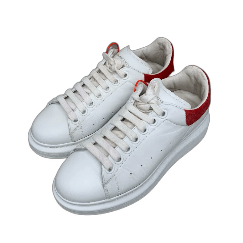 Alexander McQueen Alexander McQueen White Sneakers with Red Heel Size US 8 / IT 38 - 1 Thumbnail