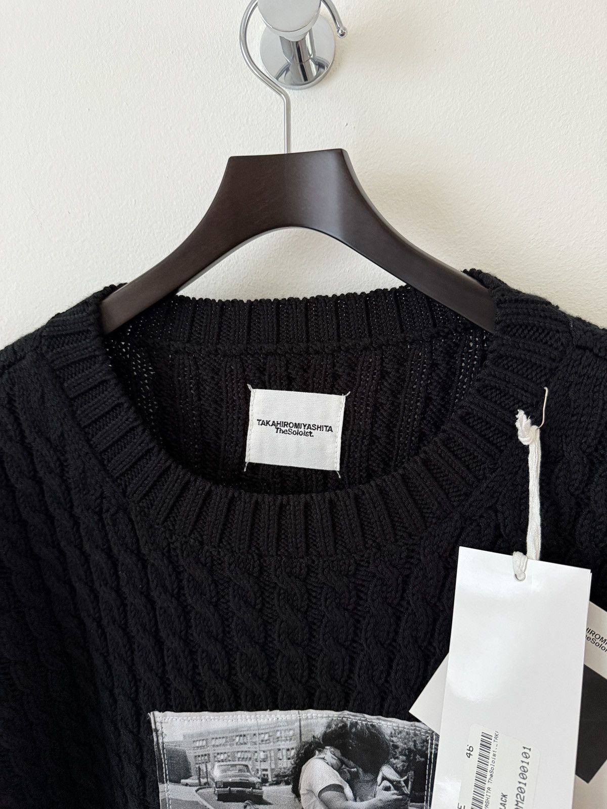 Takahiromiyashita The Soloist. Photo Patch Cable Knit Sweater Size US S / EU 44-46 / 1 - 8 Thumbnail