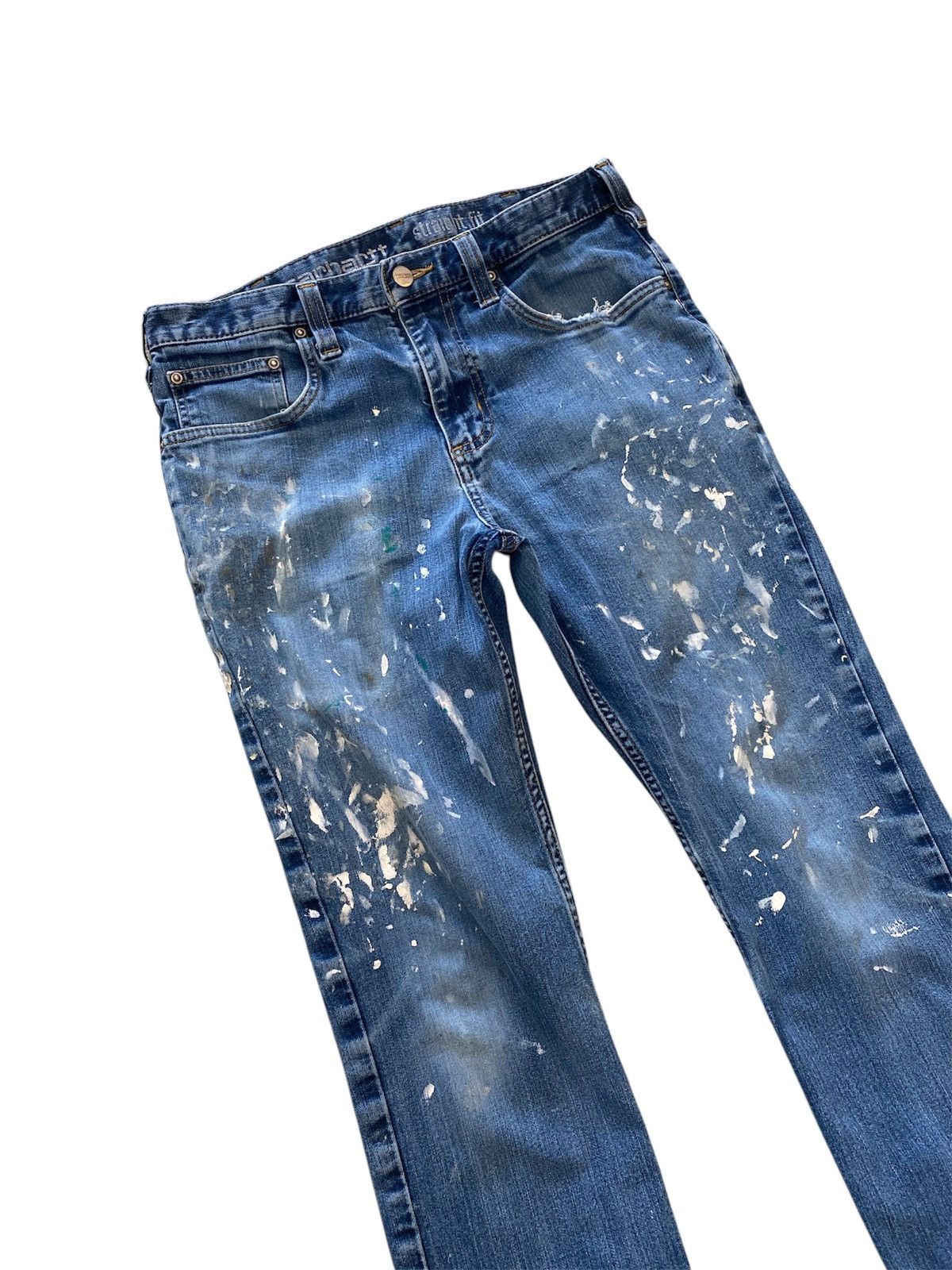 Carhartt × Vintage Vintage Carhartt Y2K Straight Fit 32x30 Denim Pant Painter Size 32" / US 10 / IT 46 - 3 Thumbnail