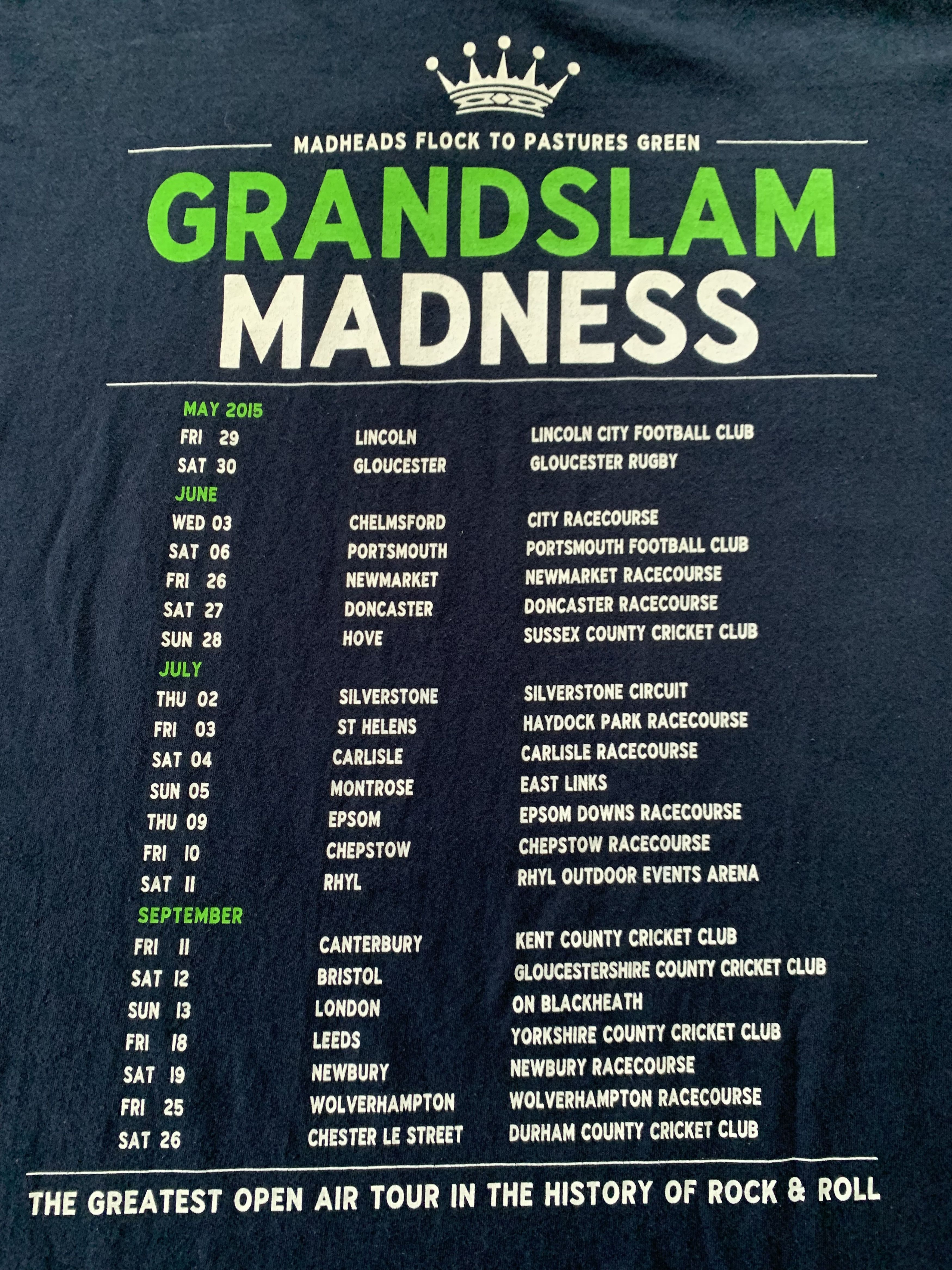 Band Tees × Gildan Rare Grandslam Madness Printed Tour T Shirt 2015 Size US XL / EU 56 / 4 - 7 Thumbnail