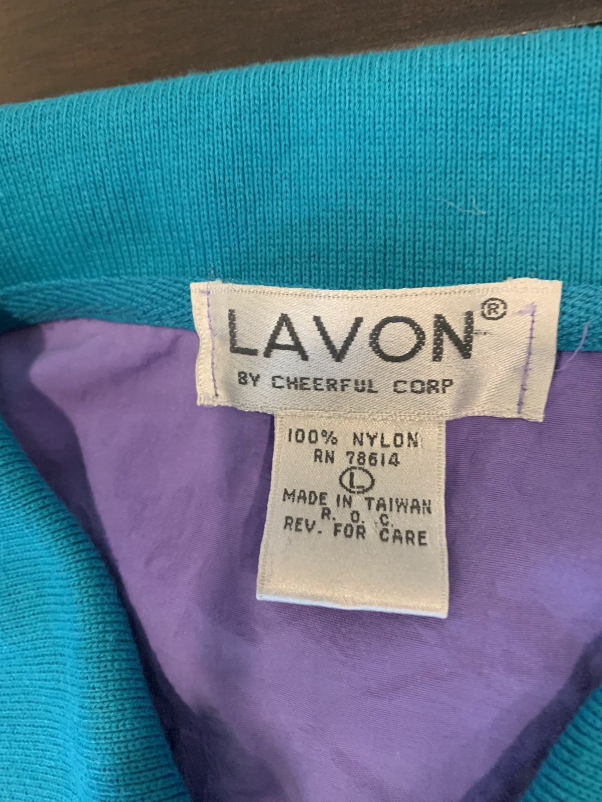 Vintage Lavon Vintage 80's Purple Blue Athletic Windbreaker Polo Size US L / EU 52-54 / 3 - 5 Thumbnail