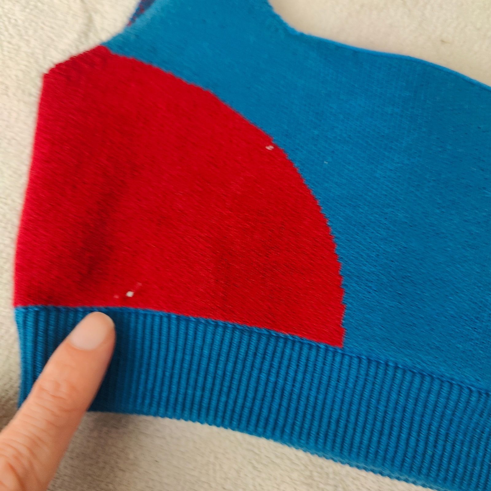 Other Nagnata Color Block Bralette Womens XS Teal Rouge Pullover Size ONE SIZE - 2 Thumbnail