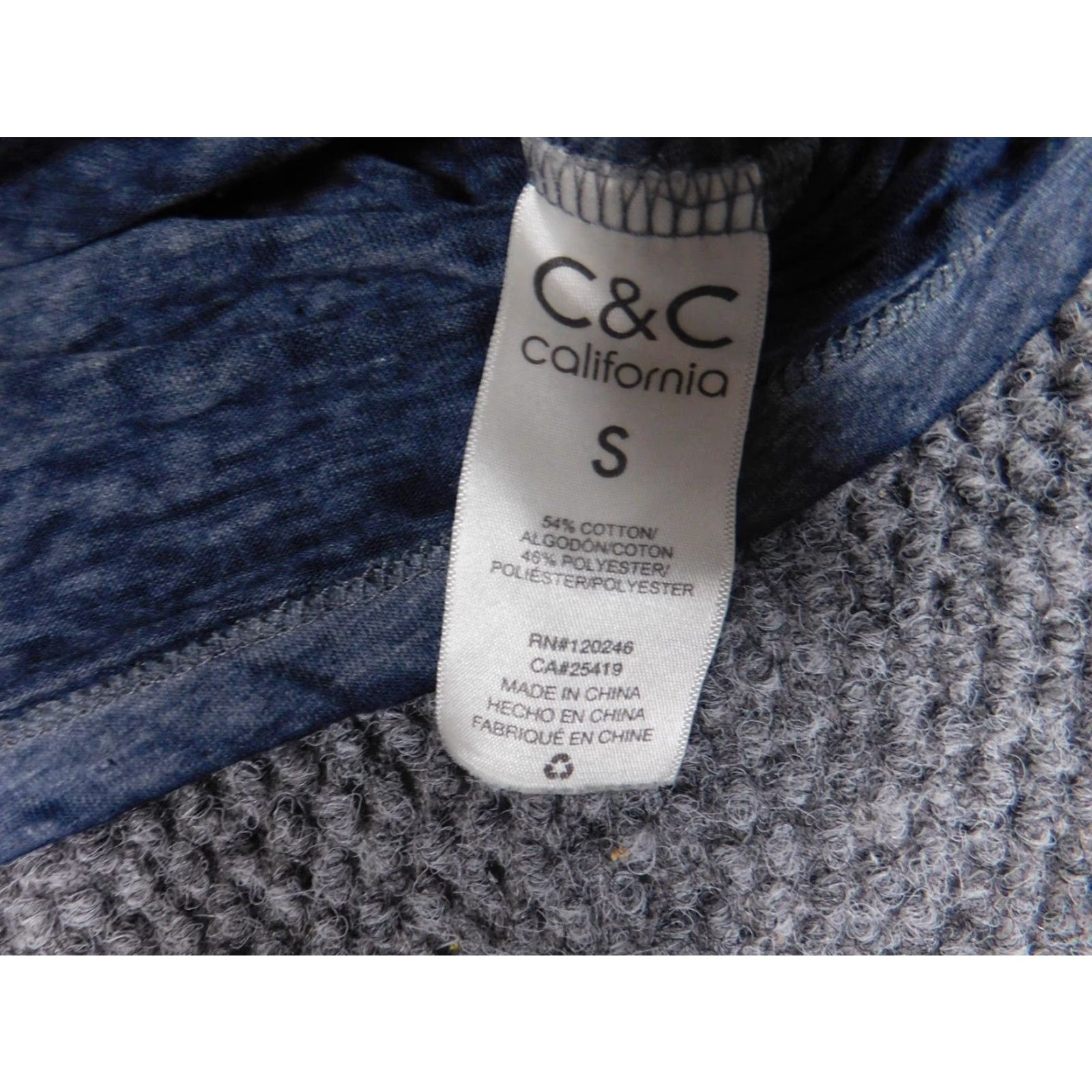 Vintage VINTAGE? No. C&C California Womens Shirt S Blue Stretch Pullover Casual Short Sleeve Round Neck T-Shirt Cotton Hip Hop Basic Size S / US 4 / IT 40 - 7 Thumbnail