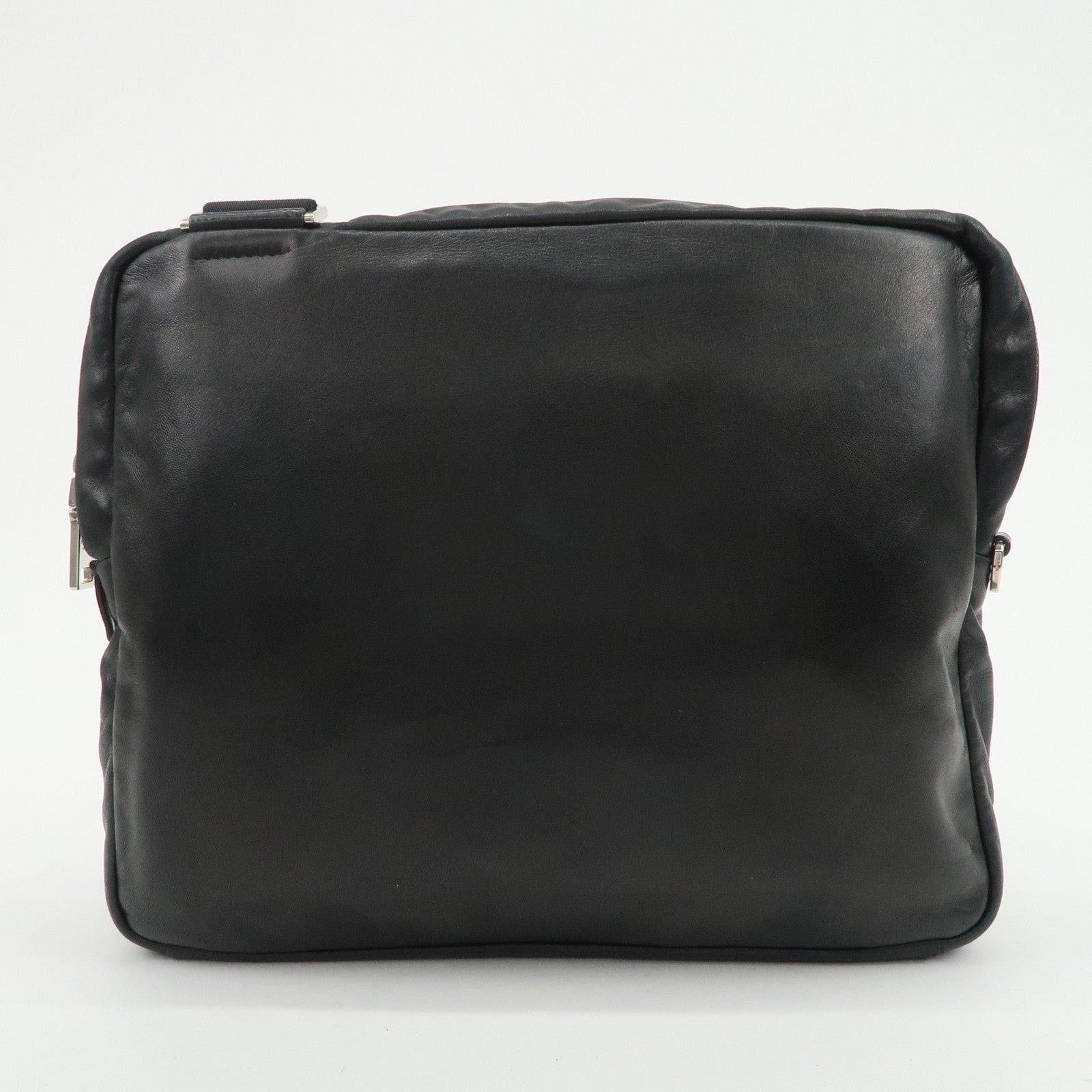Prada Prada Triangle Logo Lambskin Crossbody Bag Black Size ONE SIZE - 2 Thumbnail