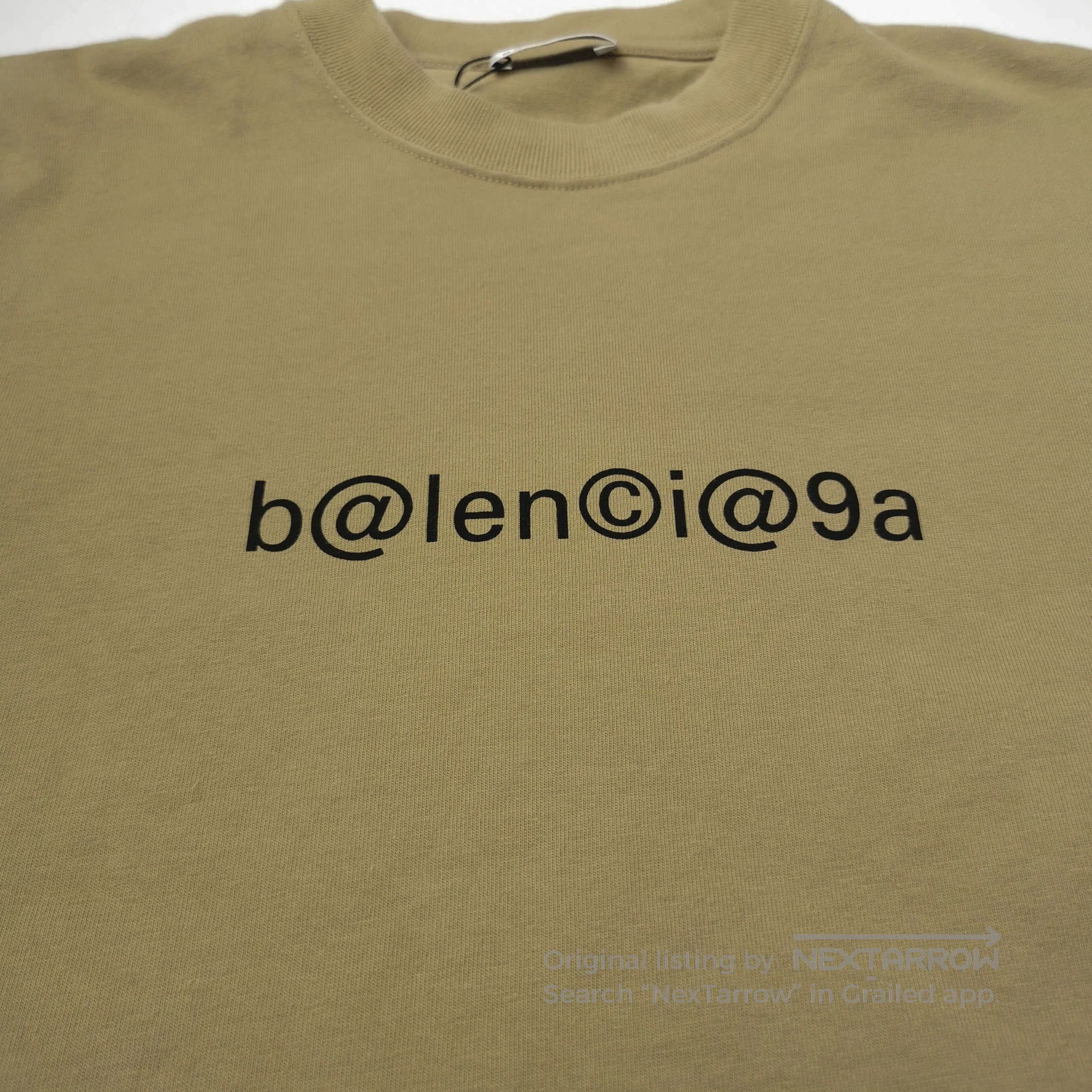 Balenciaga S Size Cotton Logo Crew Neck T.