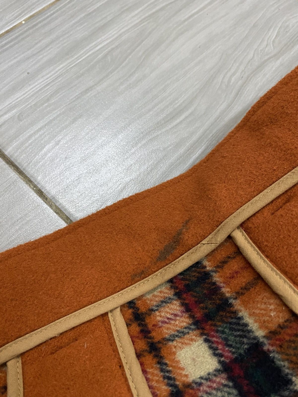 Aritzia TNA Aritzia Rust Orange Wool Duffle Coat Toggle Jacket Plaid Size US XS / EU 42 / 0 - 5 Thumbnail
