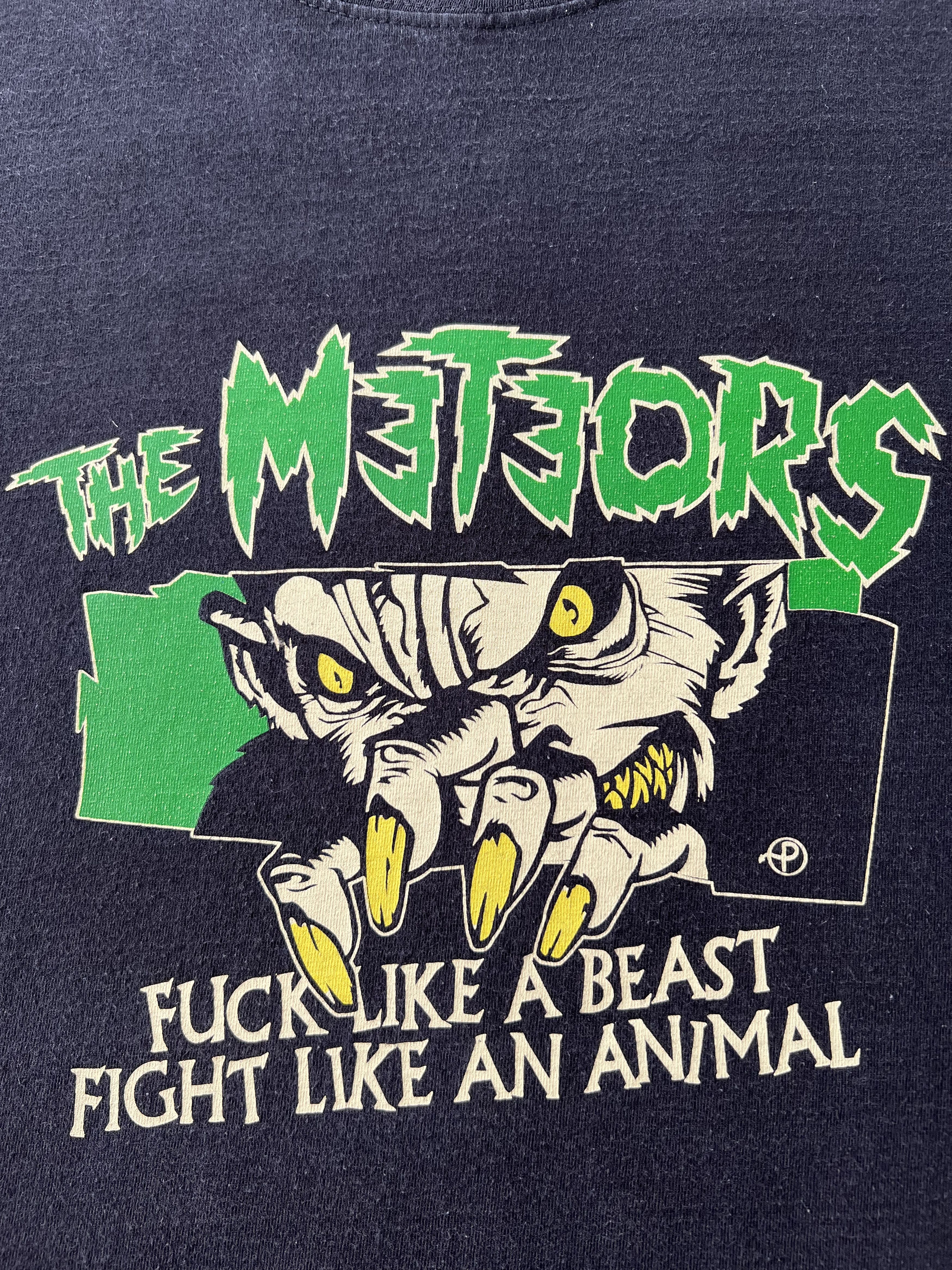 Band Tees Vintage 2000s The Meteors Psychobilly Band Black T-shirt Size US M / EU 48-50 / 2 - 4 Thumbnail