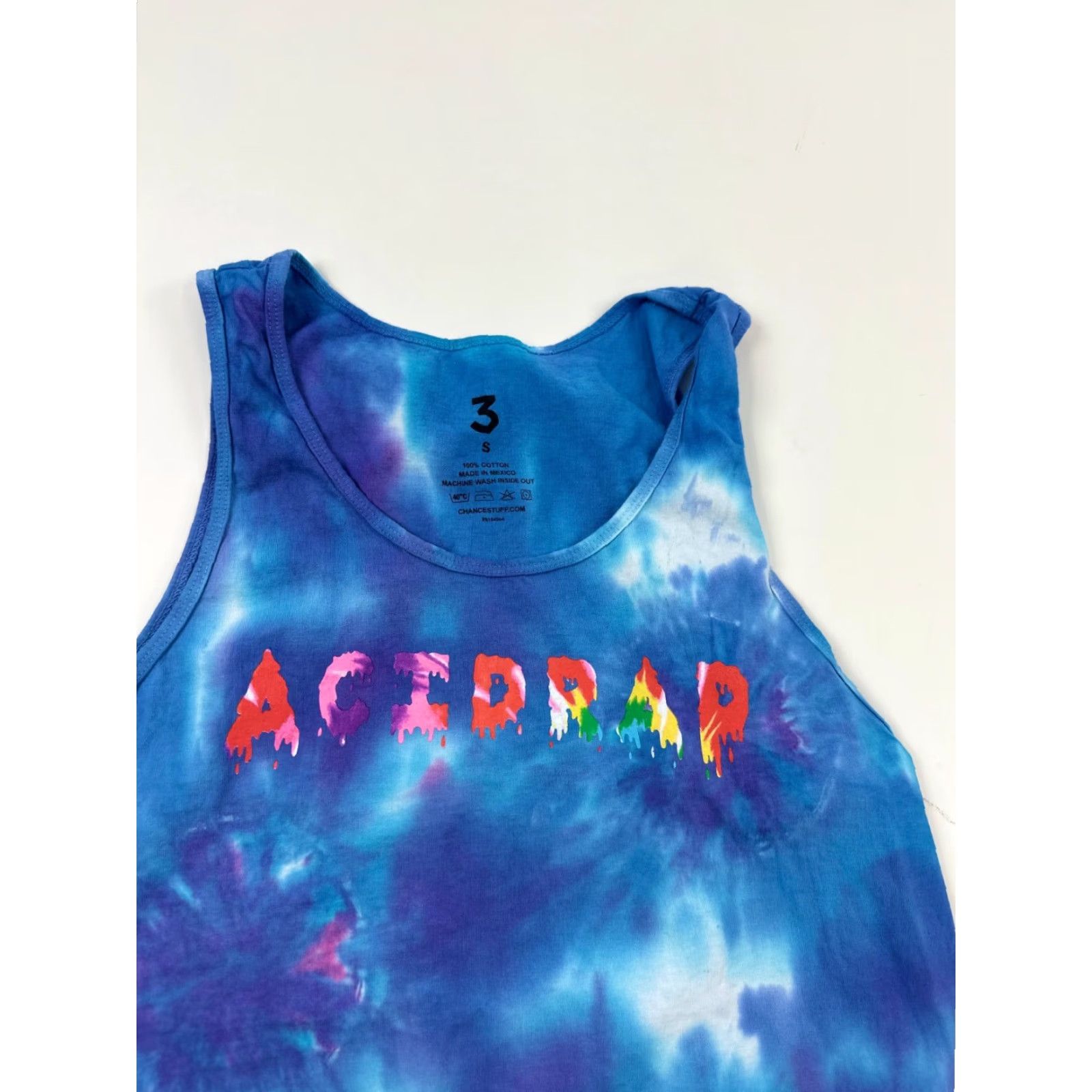 Spell Acid Rap Shirt Mens Small Blue Custom Tie Dye Tank Top Sleeveless Size US S / EU 44-46 / 1 - 3 Thumbnail