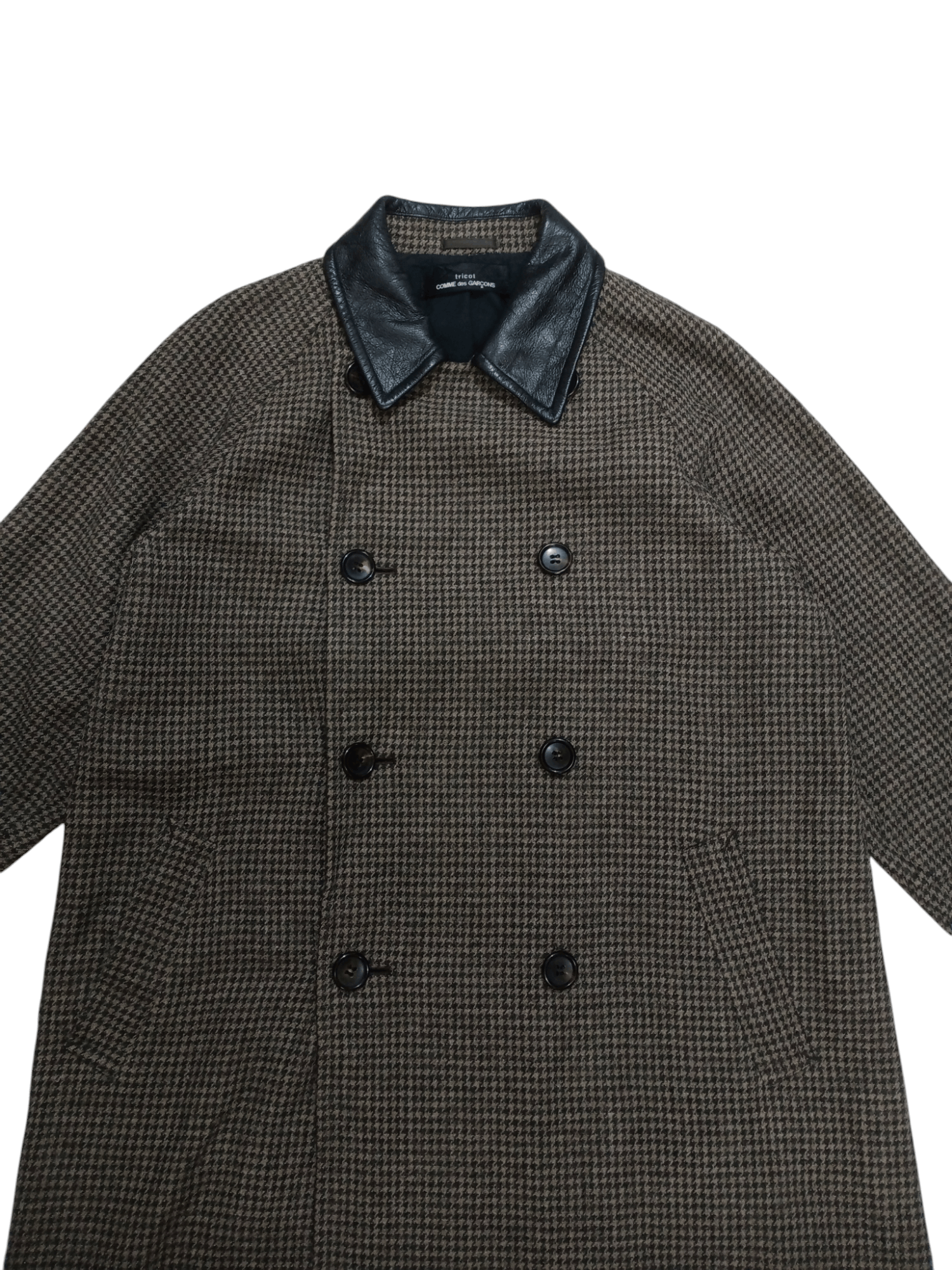 Comme des Garcons Vintage Comme Des Garcons Leather Collar Trench Coat Size L / US 10 / IT 46 - 4 Thumbnail