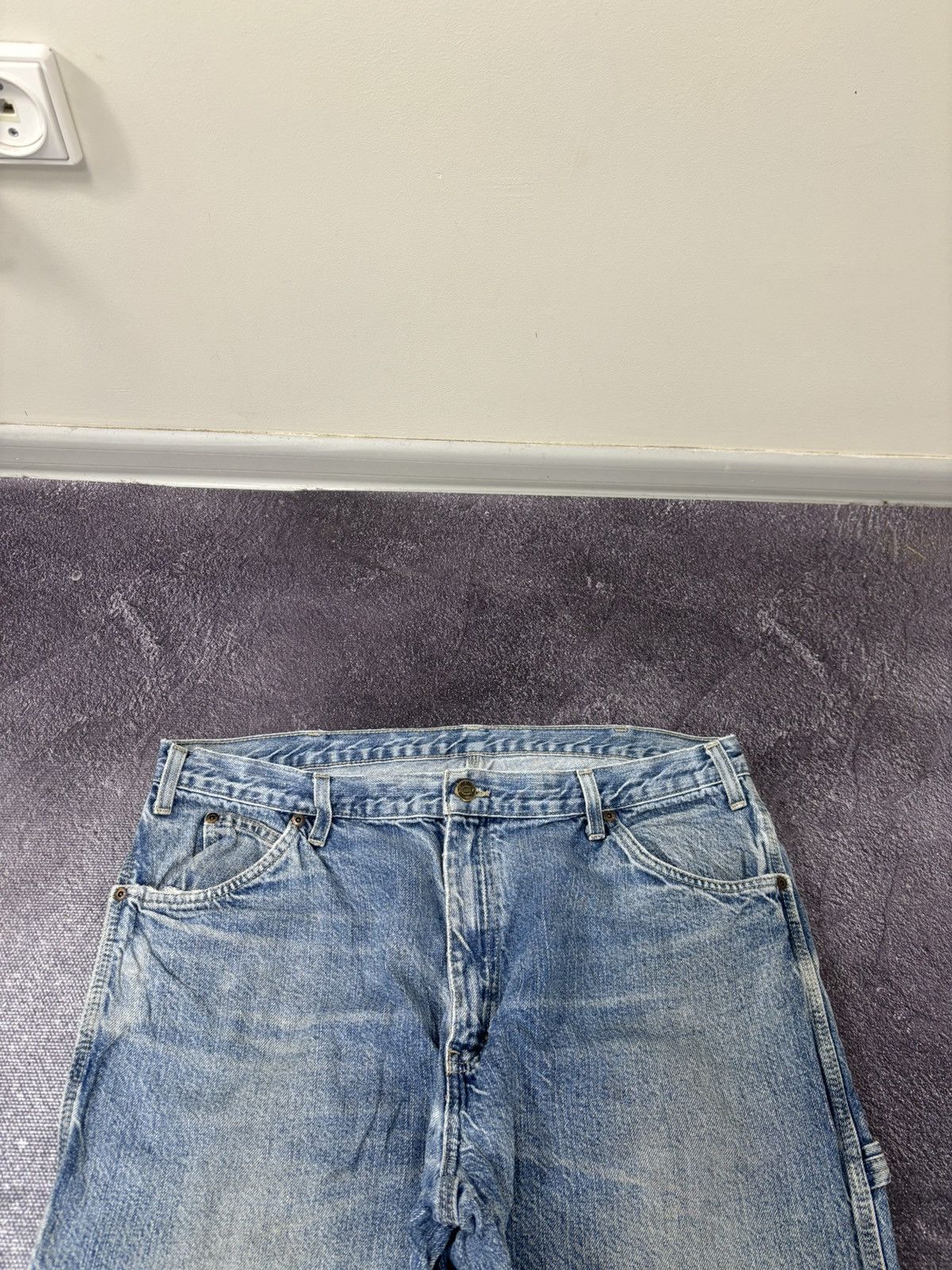 Dickies Vintage Dickies Faded Light Blue Washed Work Baggy Jeans Size US 38 / EU 54 - 9 Thumbnail
