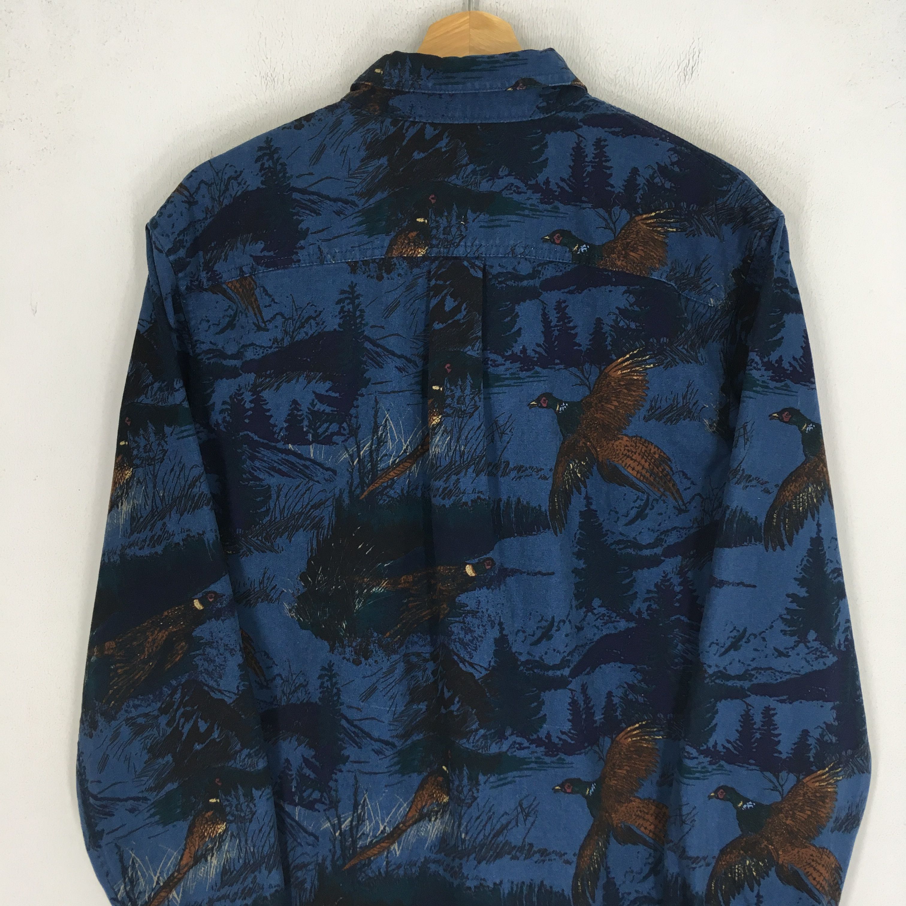 Croft & Barrow Vintage 90s Croft & Barrow Overprinted Pheasant Bird Shirt Size US M / EU 48-50 / 2 - 7 Thumbnail