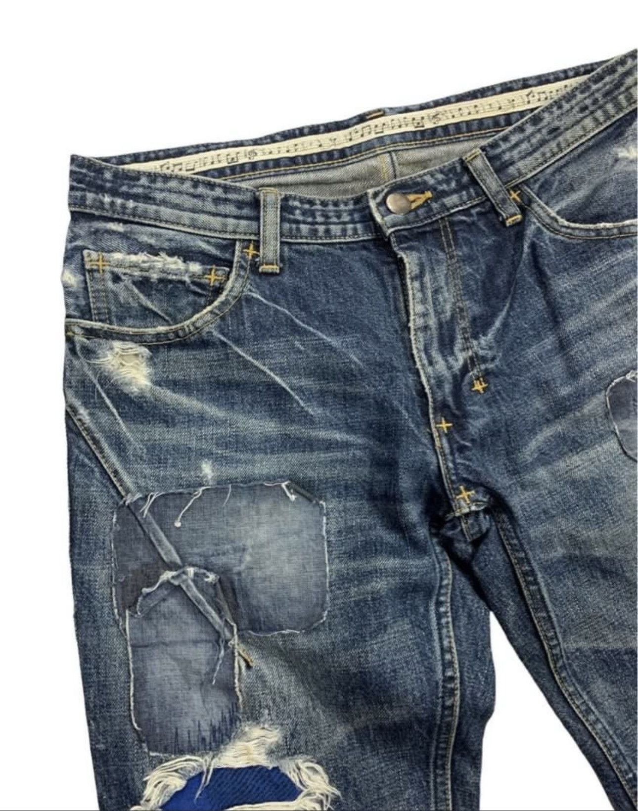 Number (N)ine NUMBER NINE N(N) DISTRESSED PATCHWORK DENIM W30 Size US 30 / EU 46 - 5 Thumbnail