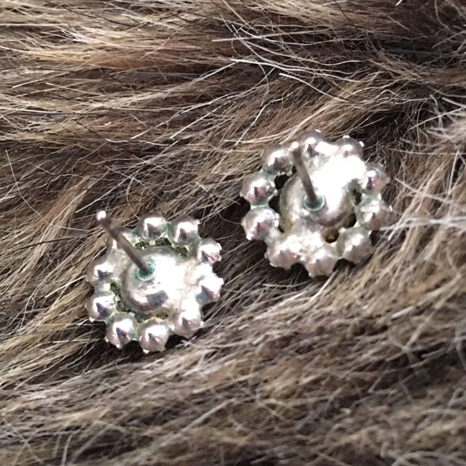 Vintage Vintage rhinestone flower design pierced earrings Size ONE SIZE - 4 Thumbnail