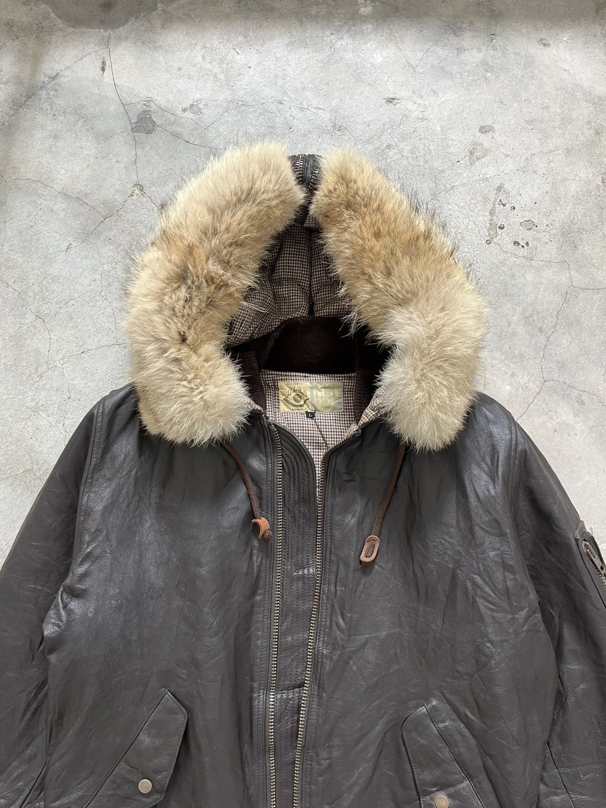 Leather Vtg Incredible Brand Murota Takayoshi Leather Bomber Jacket Size US L / EU 52-54 / 3 - 4 Thumbnail