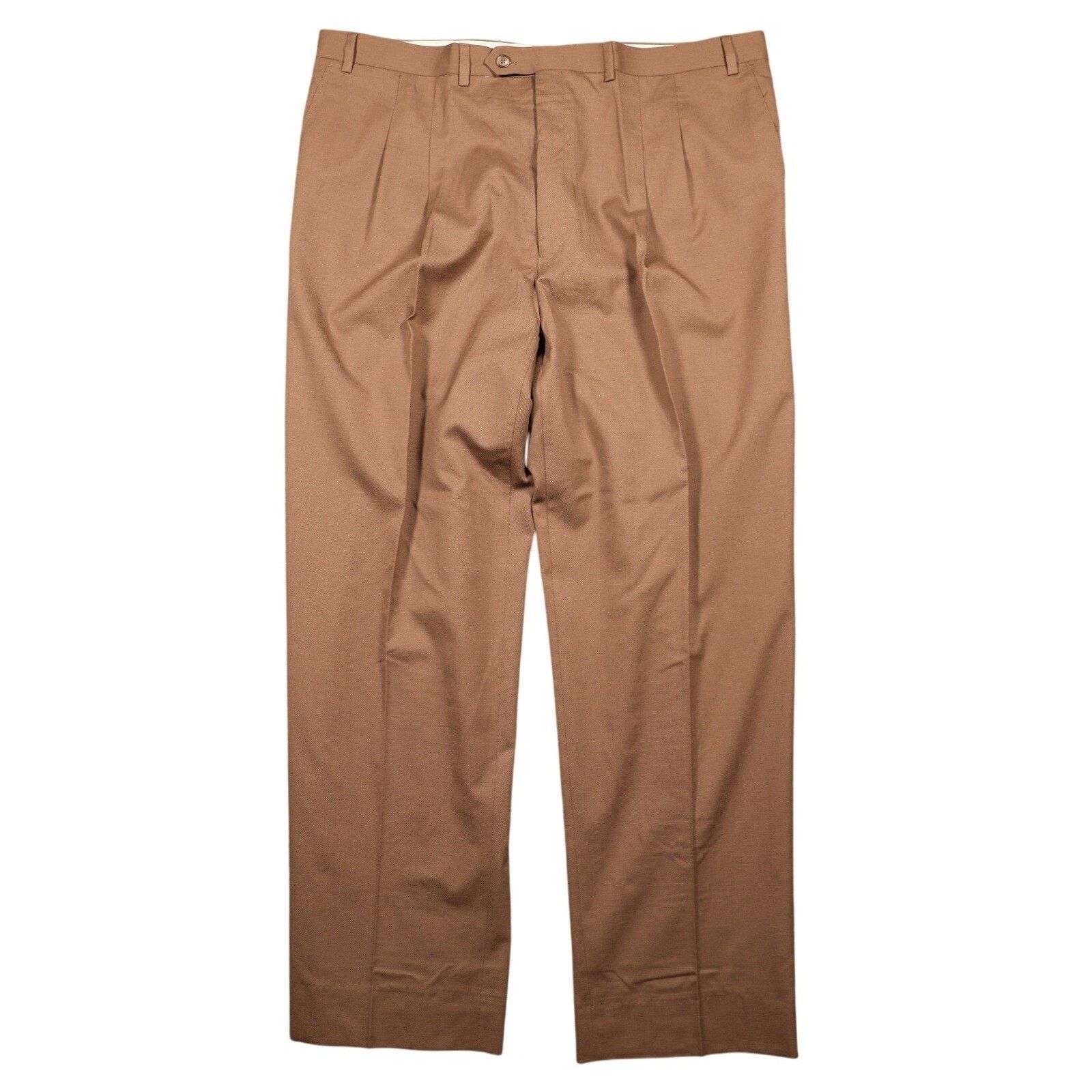 Chaps Chaps Wool Suit Mens 48L Brown Pleated Pants 100% Wool Size 48L - 5 Thumbnail