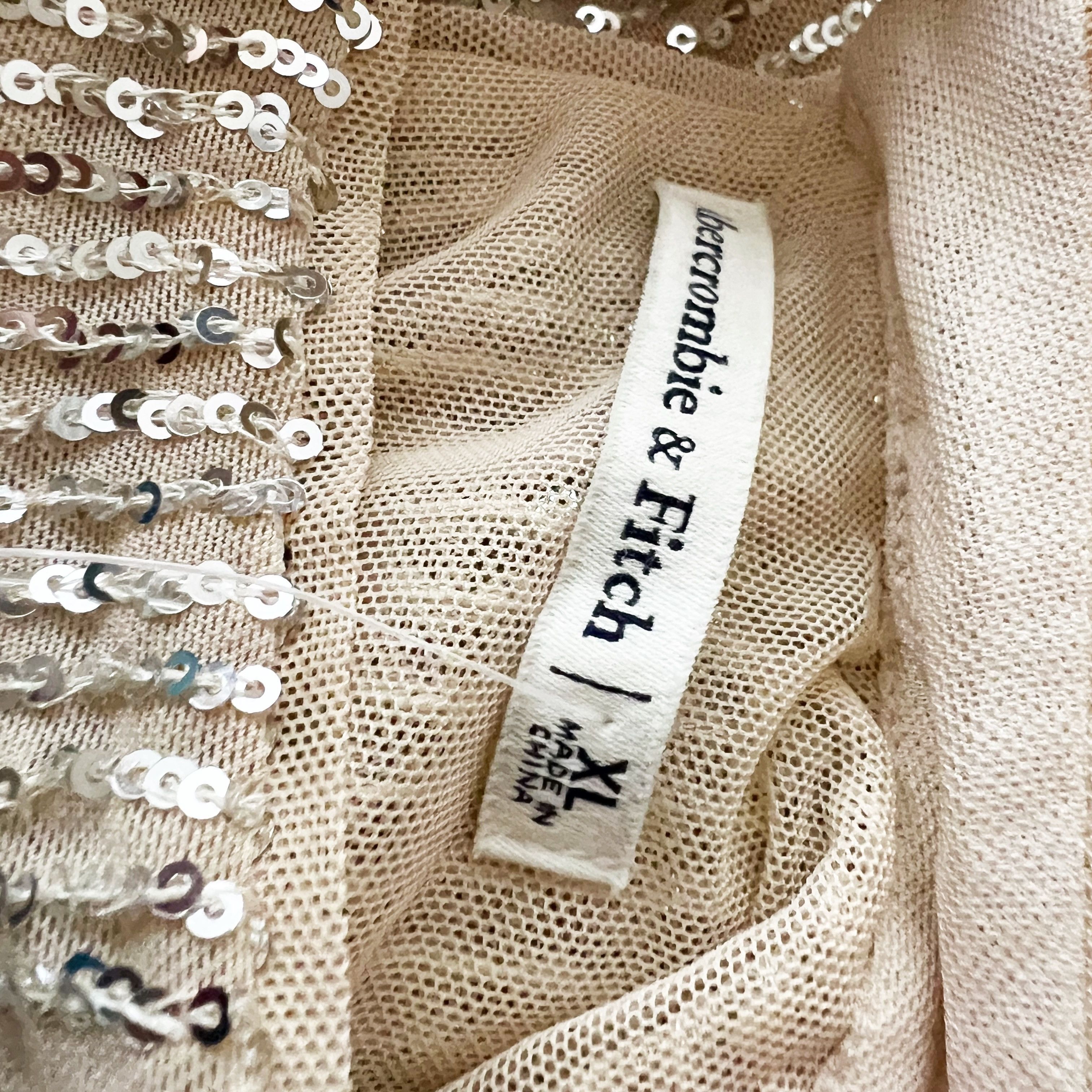 Abercrombie & Fitch NEW Abercrombie & Fitch Gold Sequin Size XL / US 12-14 / IT 48-50 - 2 Thumbnail