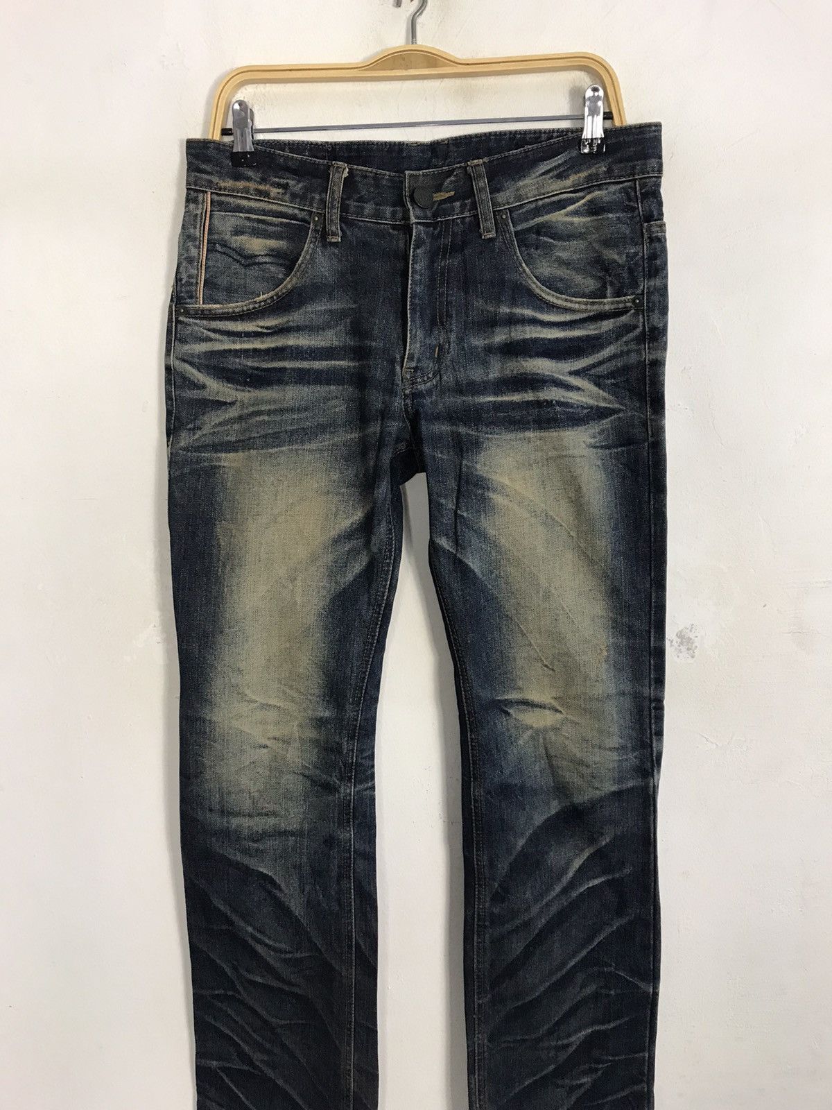 Japanese Brand Dpsr Denim People Republic Whisker Indigo Denim Jean Size US 33 - 3 Thumbnail
